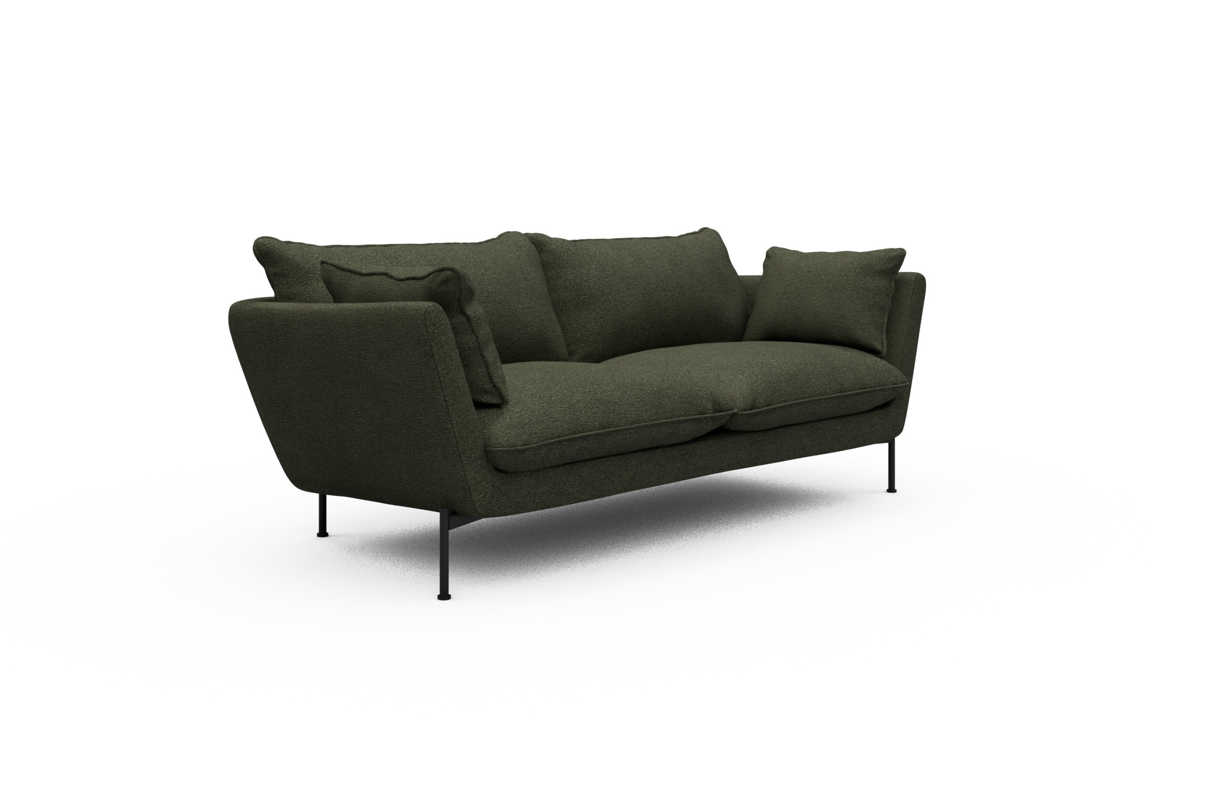 Sofa Anton PREMIUM 2-Sitzer Boucle-Forest-Green