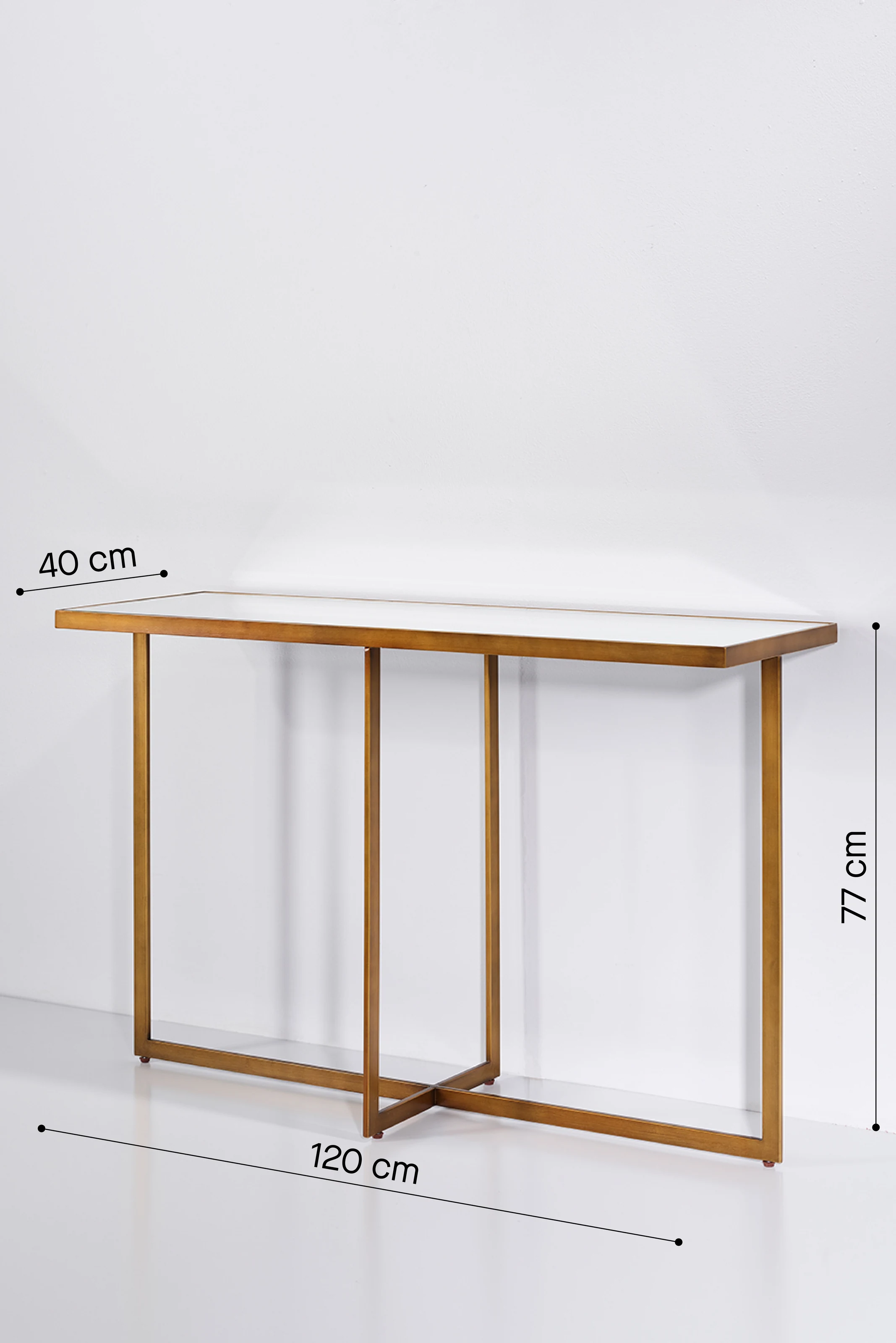 deKnudt Tablo Bronze Console Table – Maßzeichnung 7