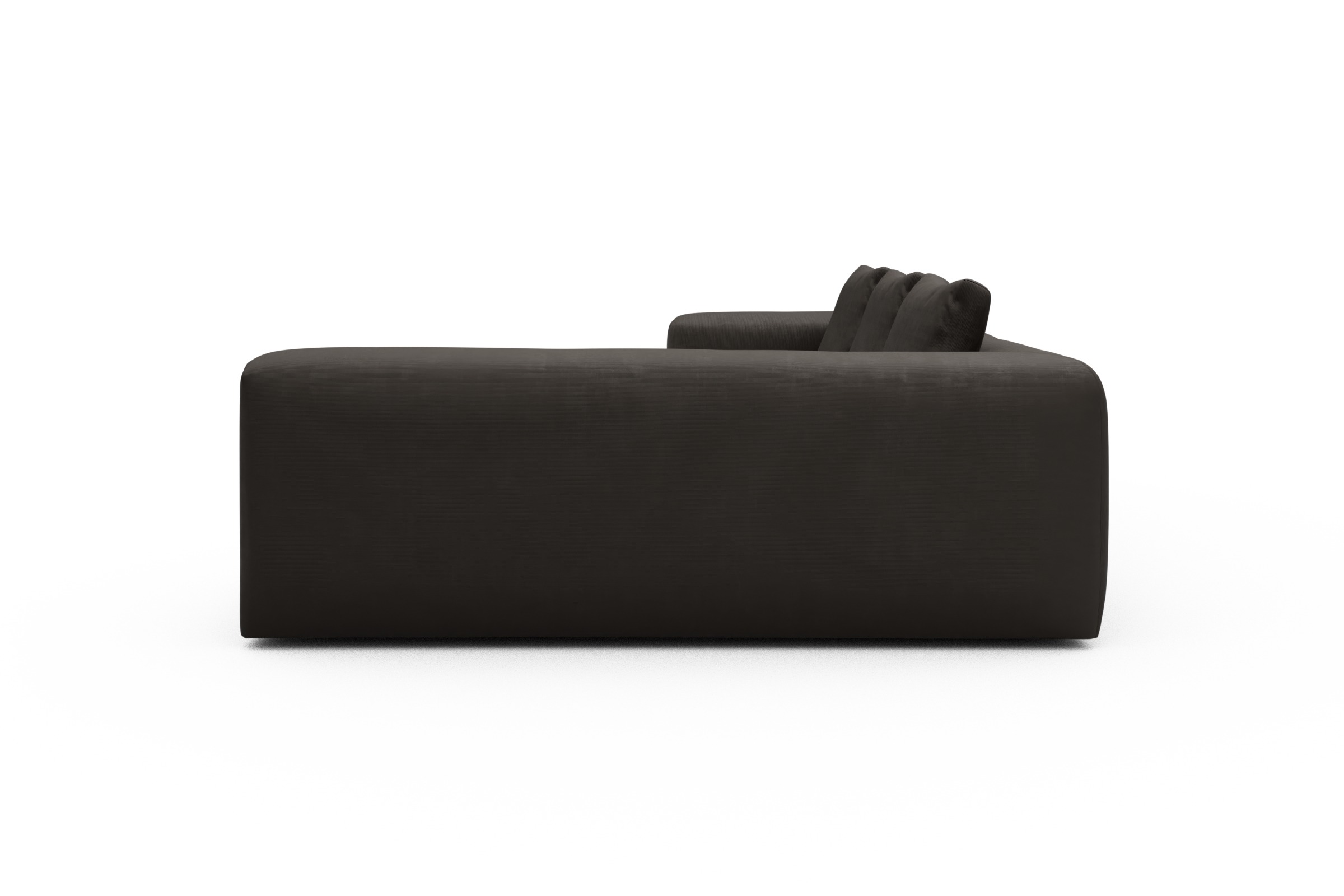 Ecksofa Fred 2x 2,5-Sitzer rechts offen Cordufine-Taupe