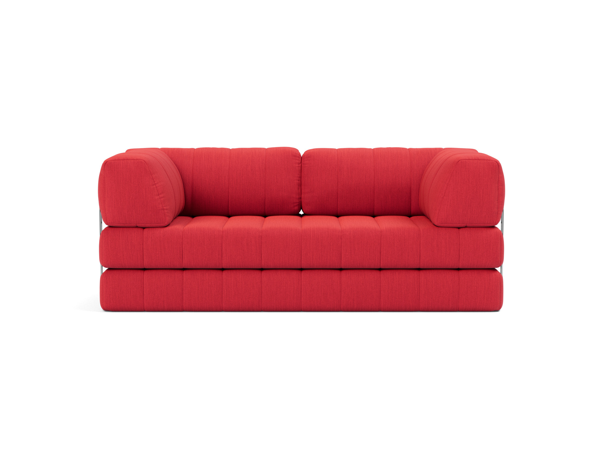 Schlafsofa CozyPad mit Armlehnen Flachgewebe Elegance 511-Red