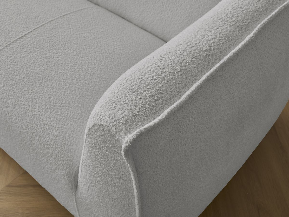 Bobochic Giorgia Sofa 5-Sitzer 534 × 100 cm Bouclé-Stoff Hellgrau