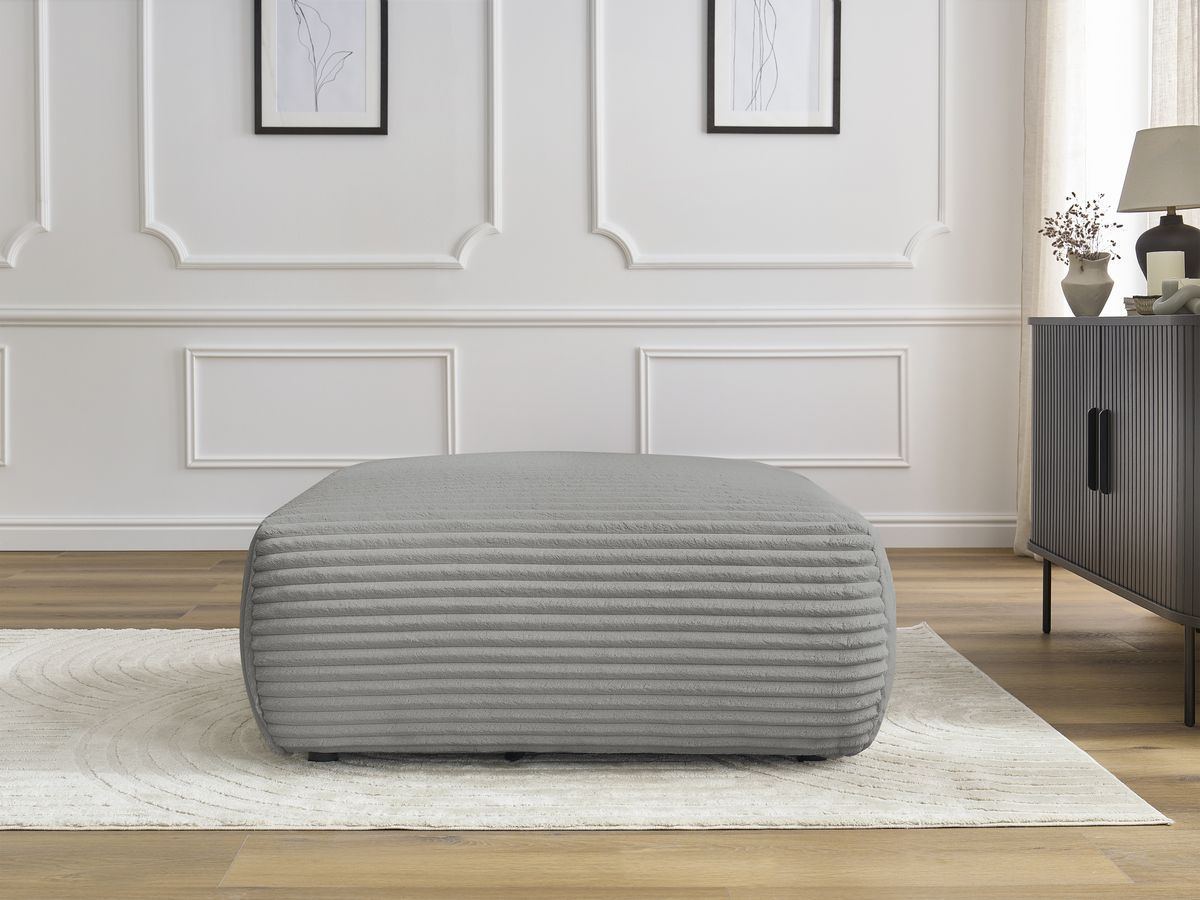 Bobochic Lucien Pouf Breitcord weich Dunkelgrau