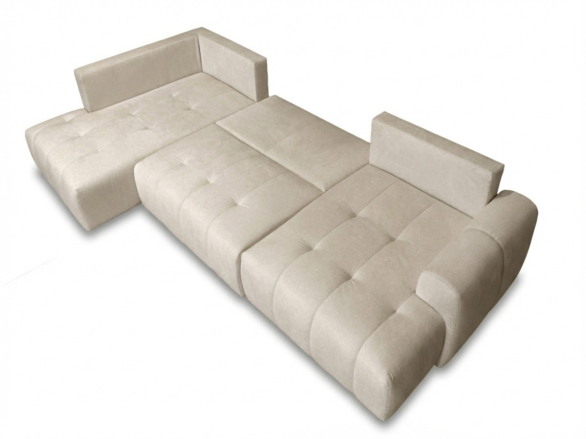 Bobochic Roxelane Wohnlandschaft Melange-Stoff Beige Ecke rechts