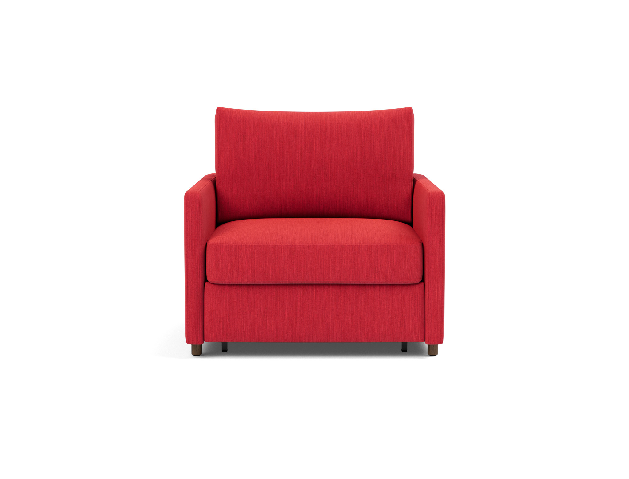 Schlafsessel Neah mit Slim-Armlehnen Flachgewebe Elegance 511-Red