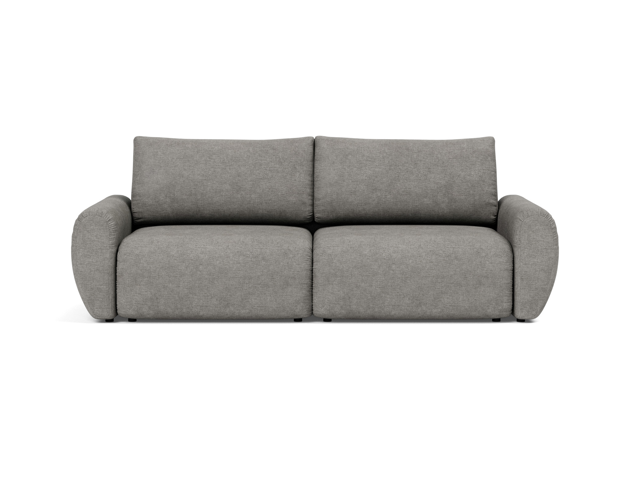 Schlafsofa Norum mit Curve-Armlehnen Flachgewebe Avella 282-Warm-Grey