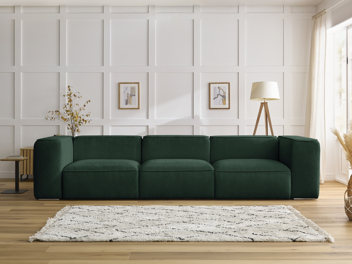 Bobochic Zephyr Sofa 3-Sitzer Strukturstoff Grün