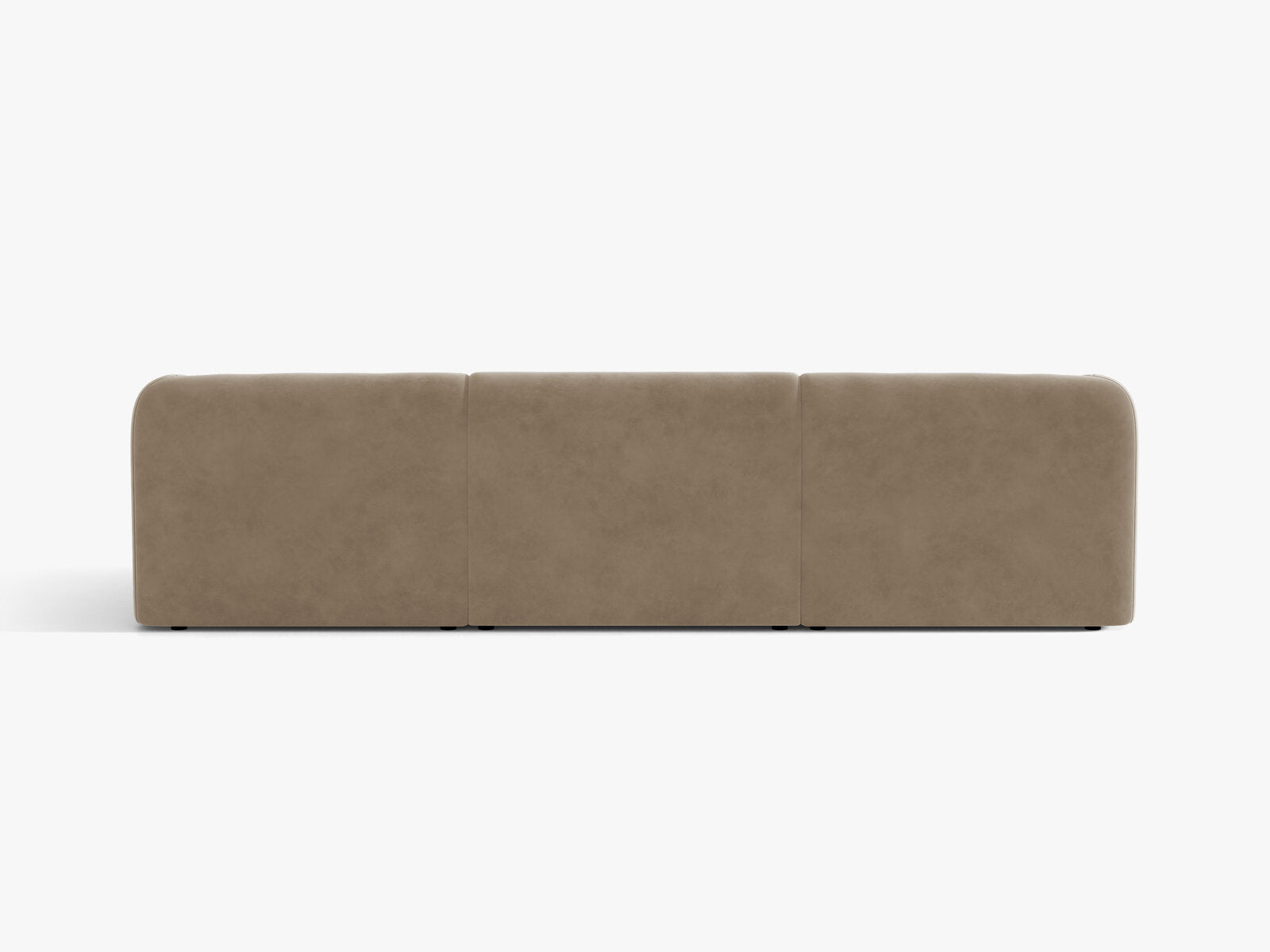 Micadoni Sofa Miley 3-Sitzer Samt Bluvel Cappuccino
