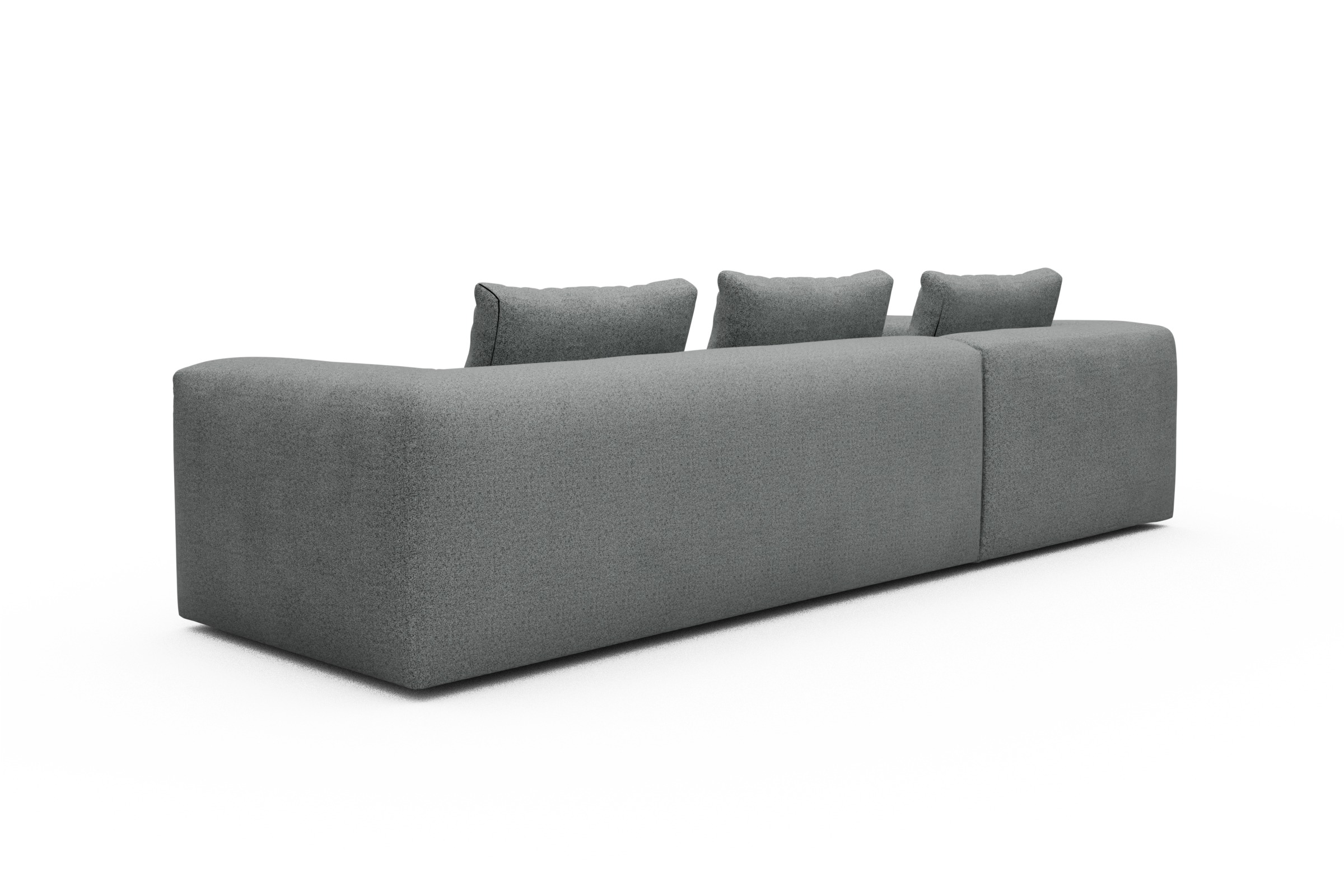 Ecksofa Fred Relax-Ecke links mit 2,5-Sitzer Aivi-Gravet-Grey