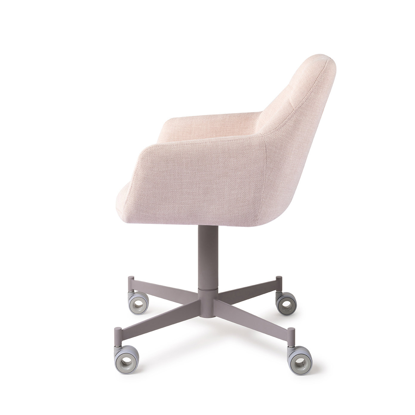 Jesper Home Esszimmerstuhl Noto Petal Pink Caster Grau