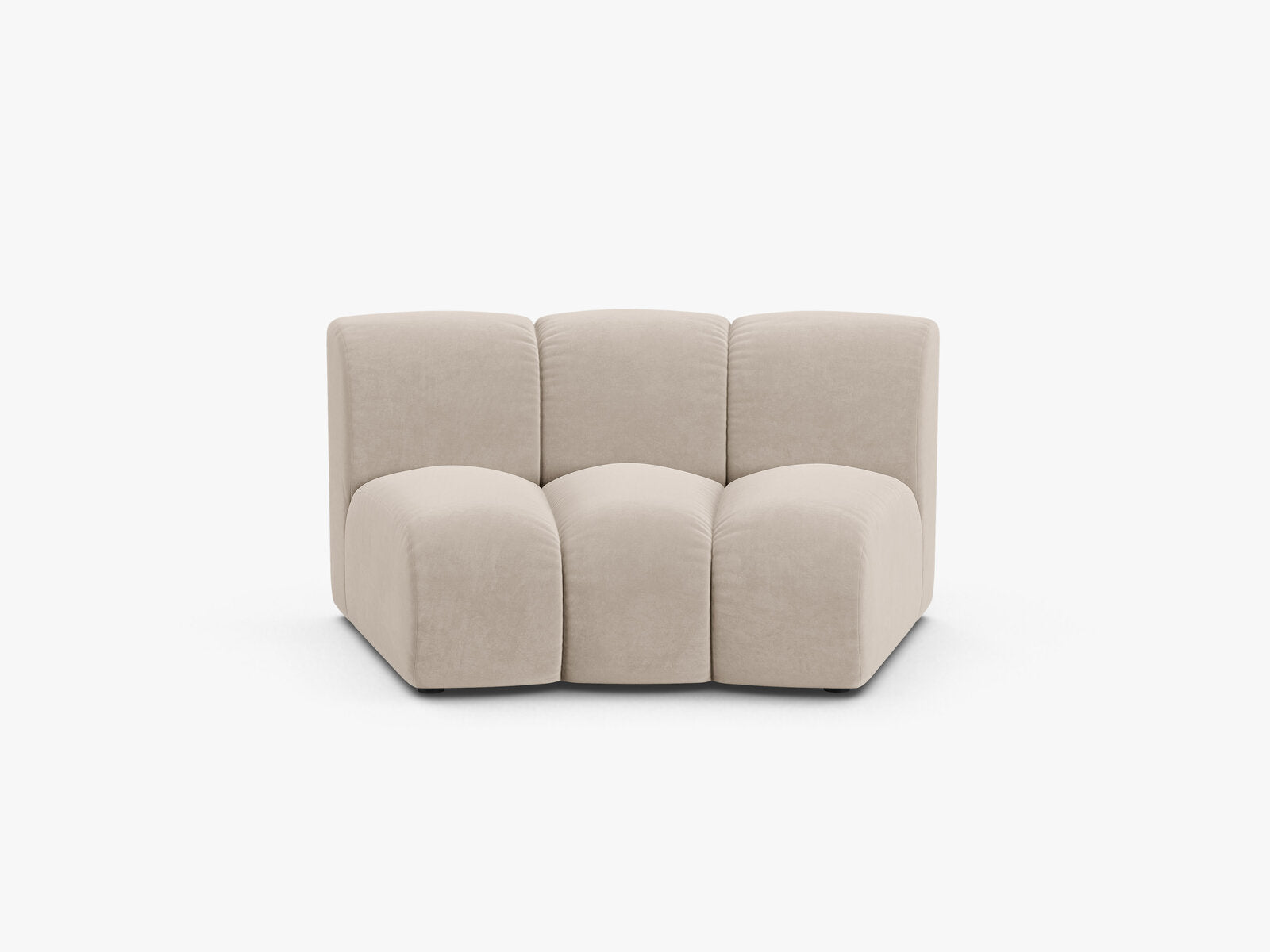 Micadoni Modul Armlos Lupine 1-Sitzer Large Samt Salvador Beige