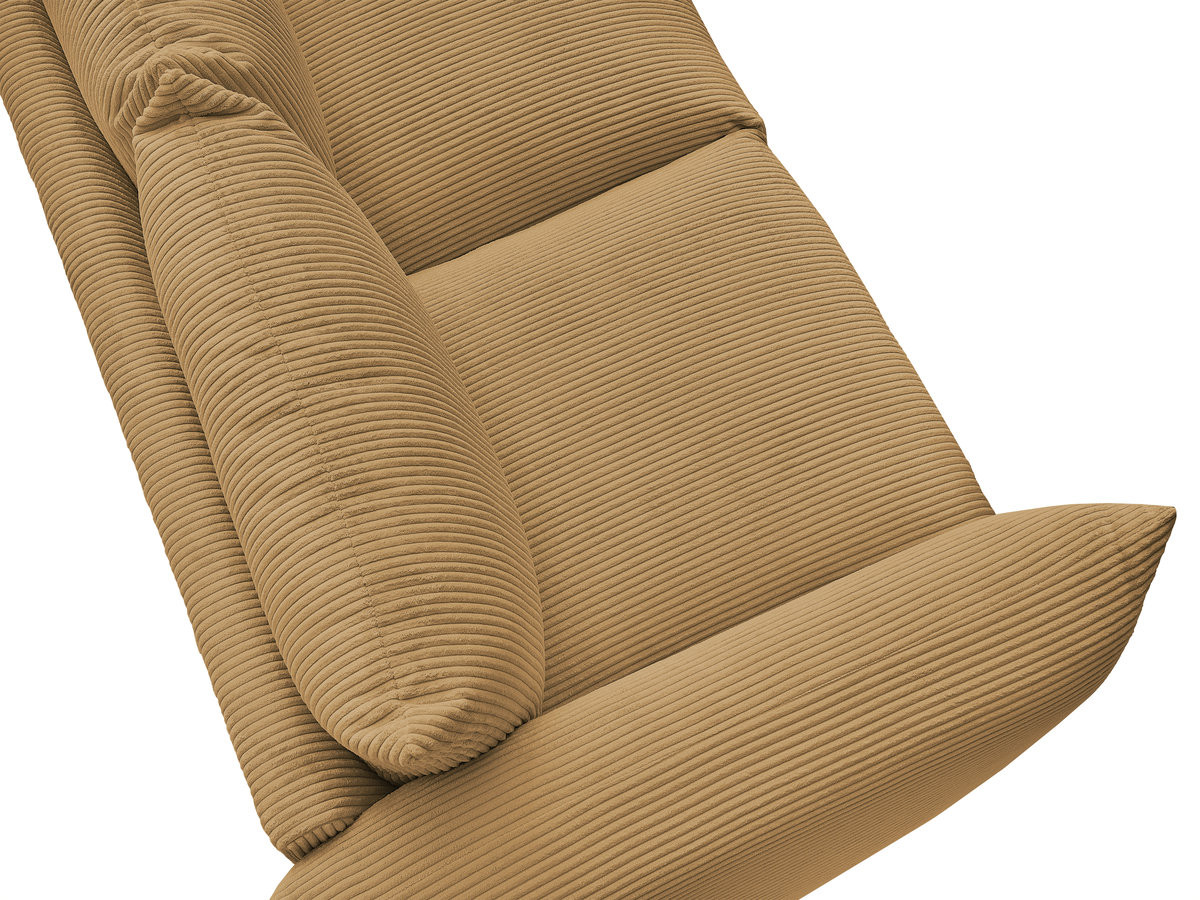 Bobochic Ernest Sofa 3-Sitzer mit Pouf 193 × 106 cm Cordsamt Gelb