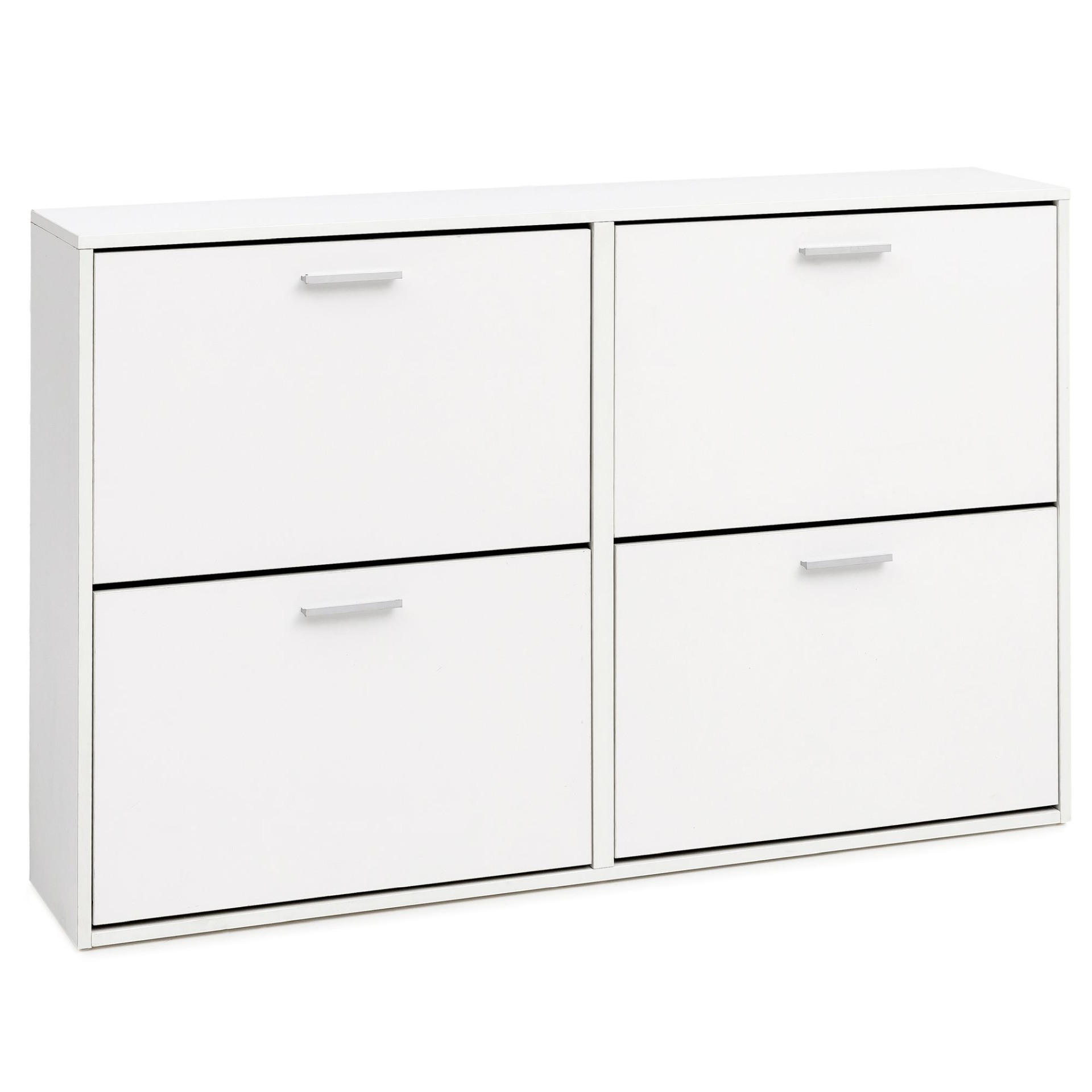 Schuhschrank Volda Weiß 120 × 24 × 81 cm