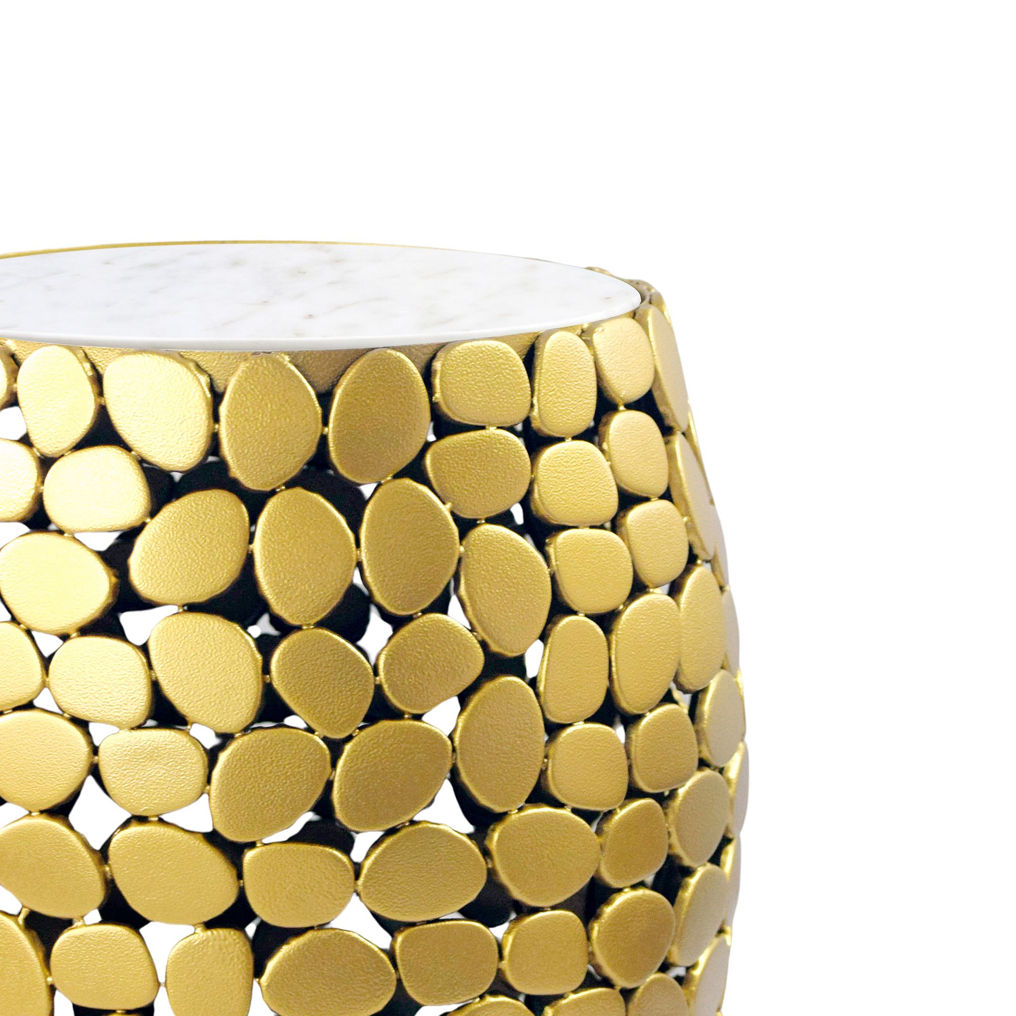 Beistelltisch Borga Marmor Gold Ø 40 cm