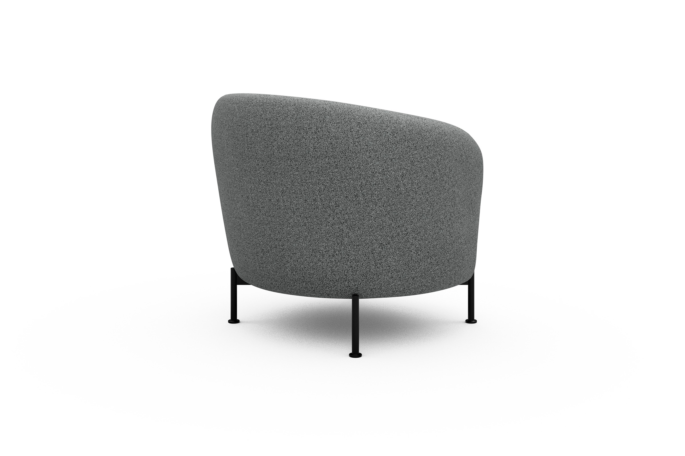 Sessel Ronda X-Metallgestell Schwarz Aivi-Gravet-Grey