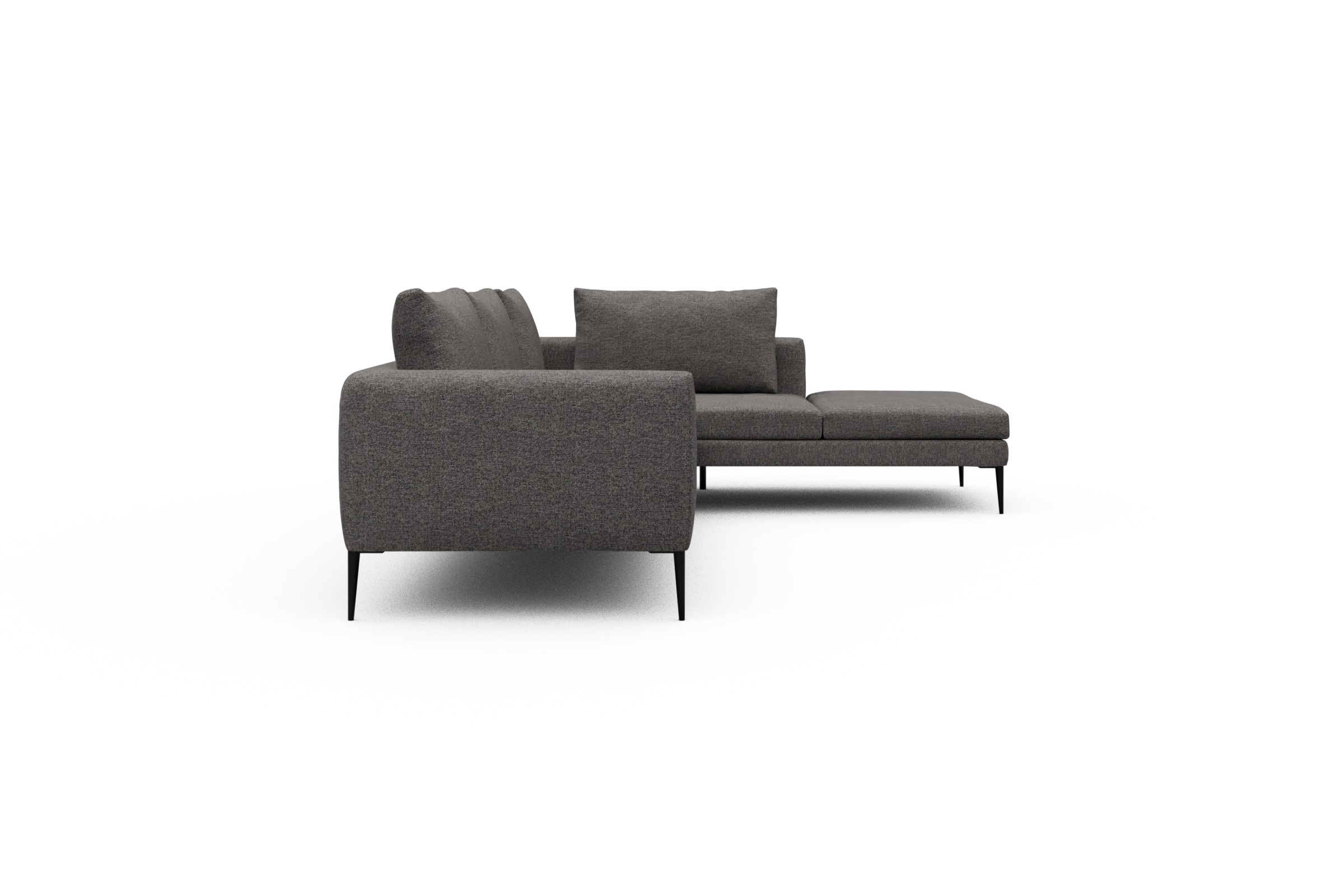 Ecksofa Paul Relax-Ecke links mit 3-Sitzer Carreno-Salt-and-Pepper