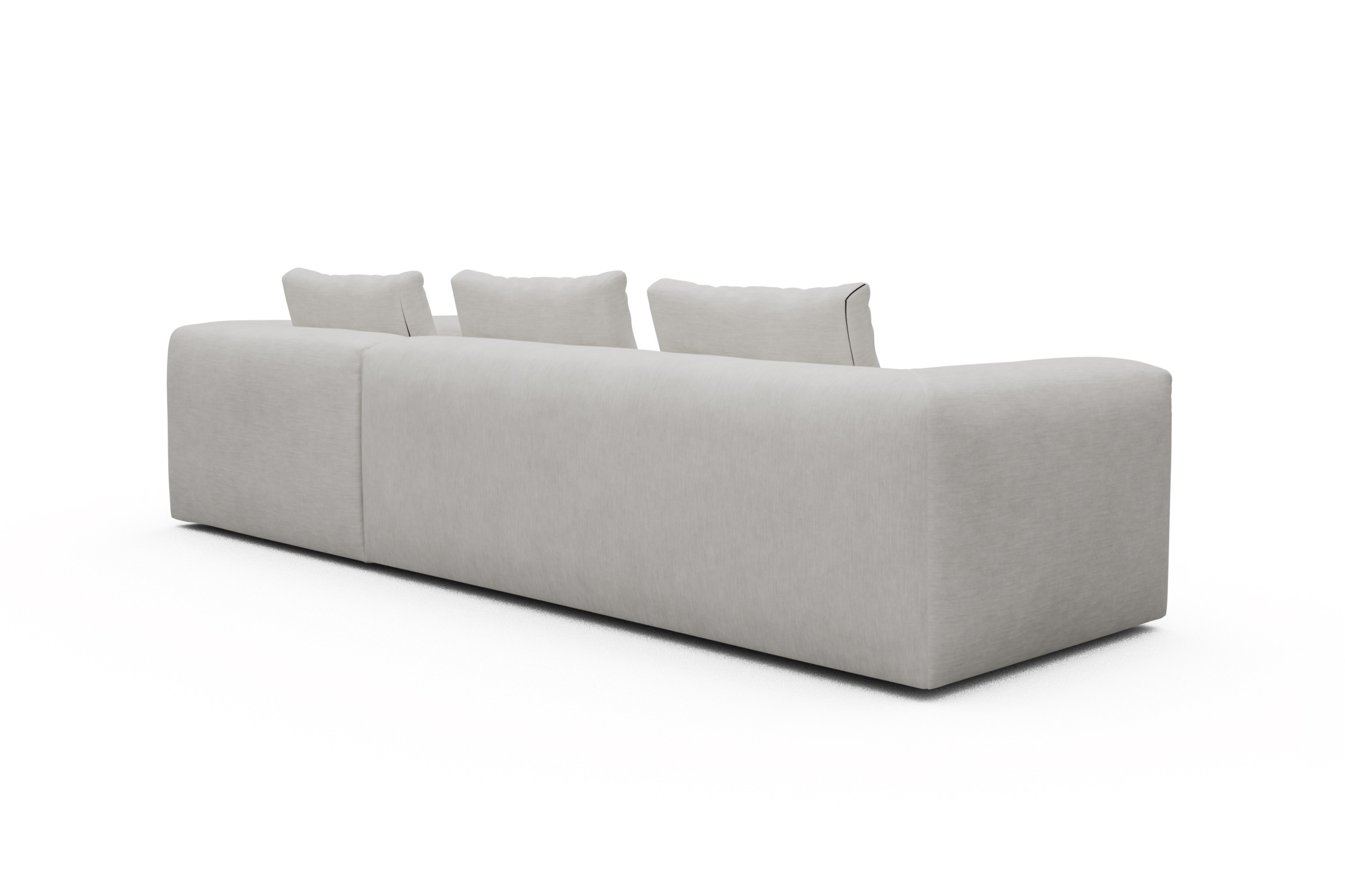 Ecksofa Fred Relax-Ecke rechts mit 2,5-Sitzer Vivus-Dusty-Off-White