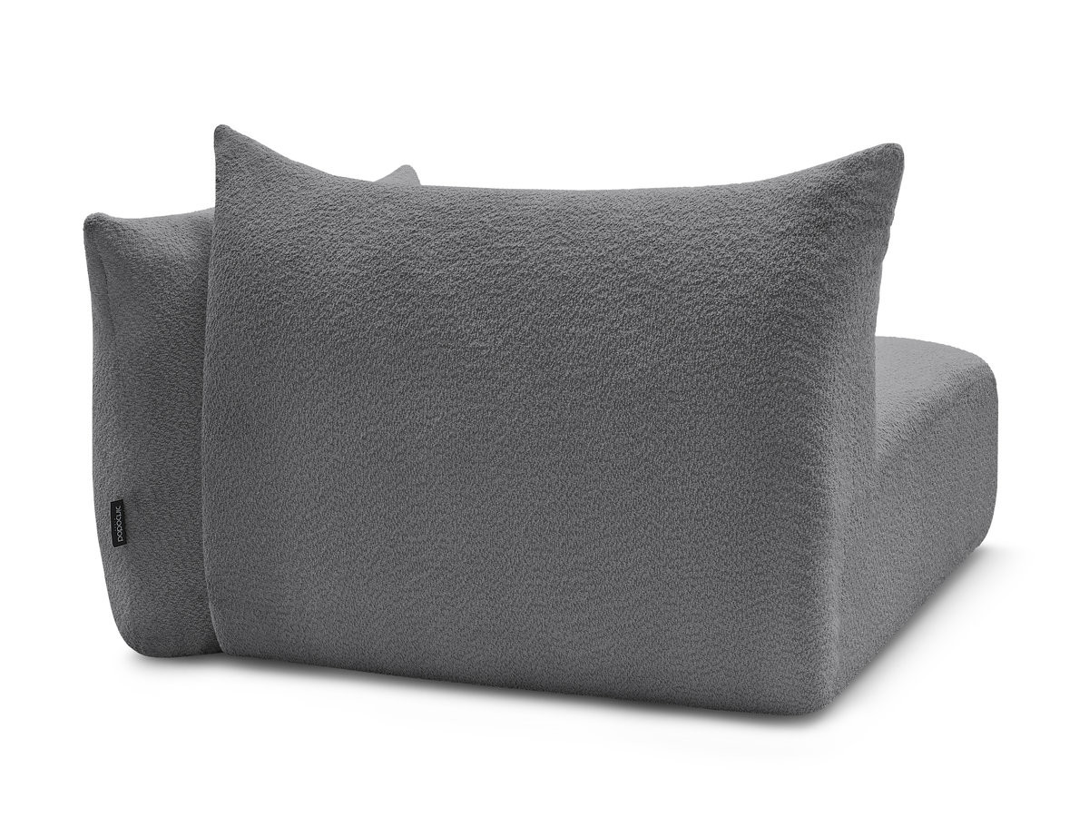 Bobochic Azra Sofamodul 2-Sitzer 143 × 112 cm Bouclé-Stoff Dunkelgrau Ecke links