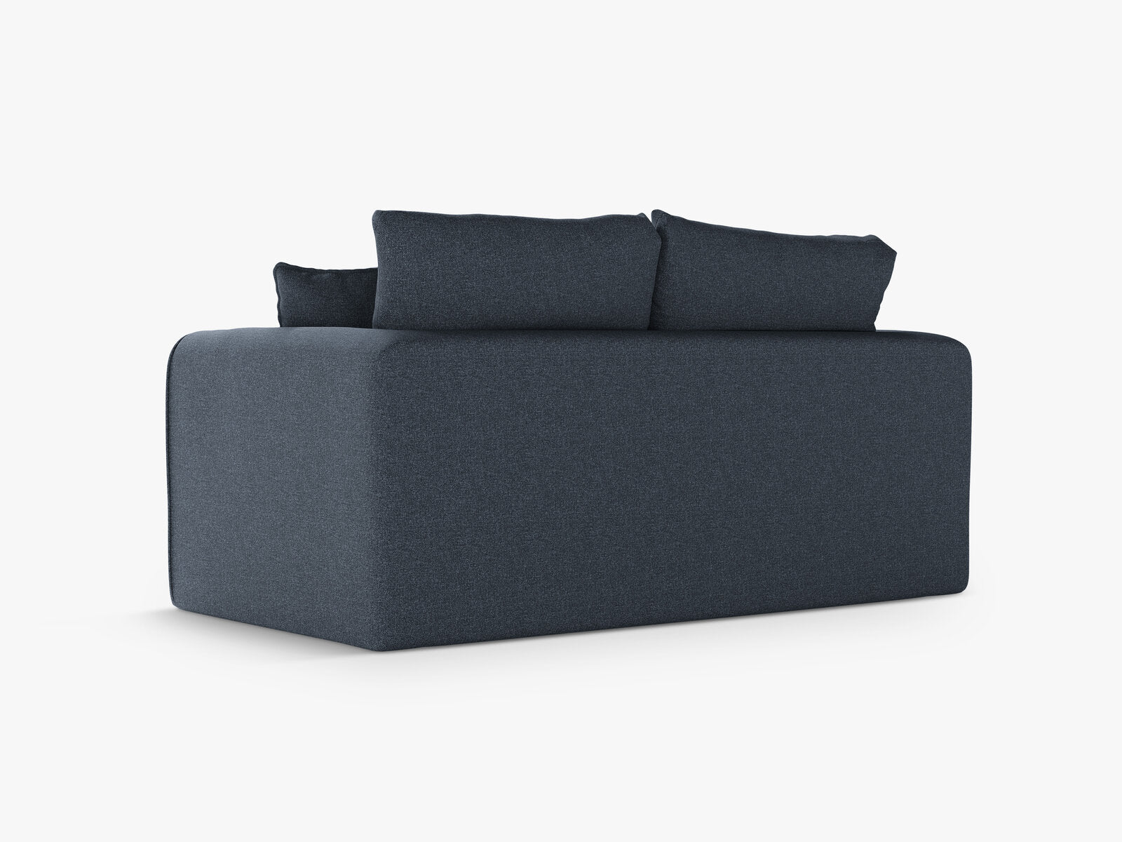 Micadoni Sofa Lido 2-Sitzer Strukturierter Stoff Dunkelblau