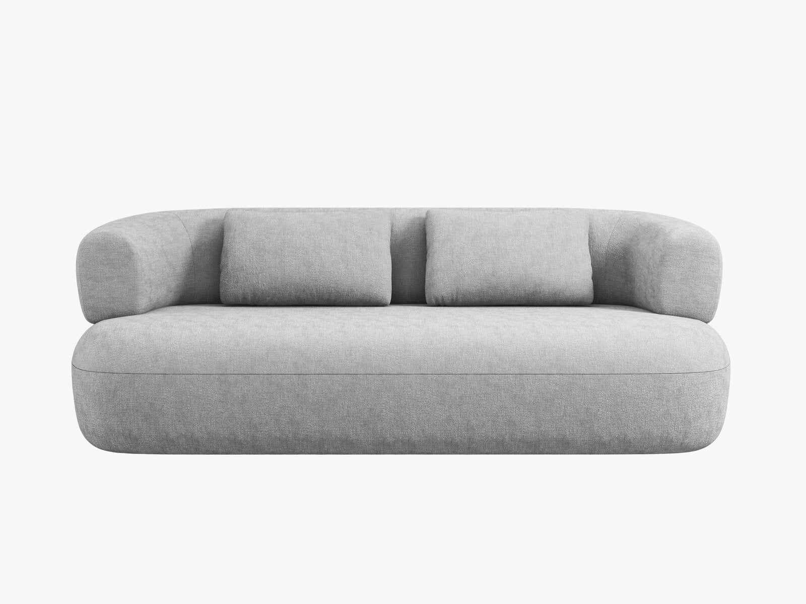 Micadoni Sofa Jenny 2-Sitzer Chenille Perfect Harmony Silber