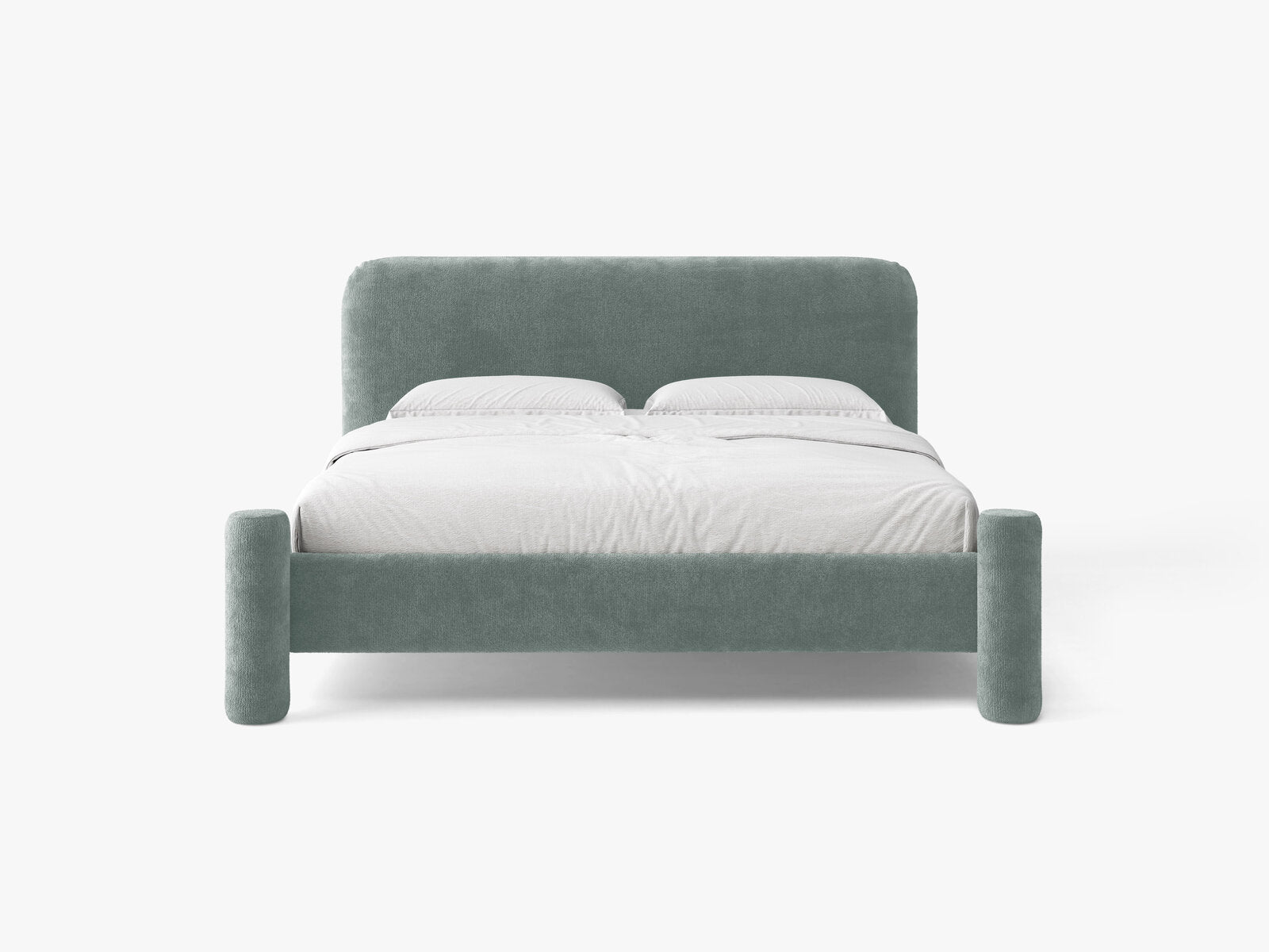Micadoni Vera Bett mit Kopfteil Chenille Perfect Harmony Hellblau 140x200
