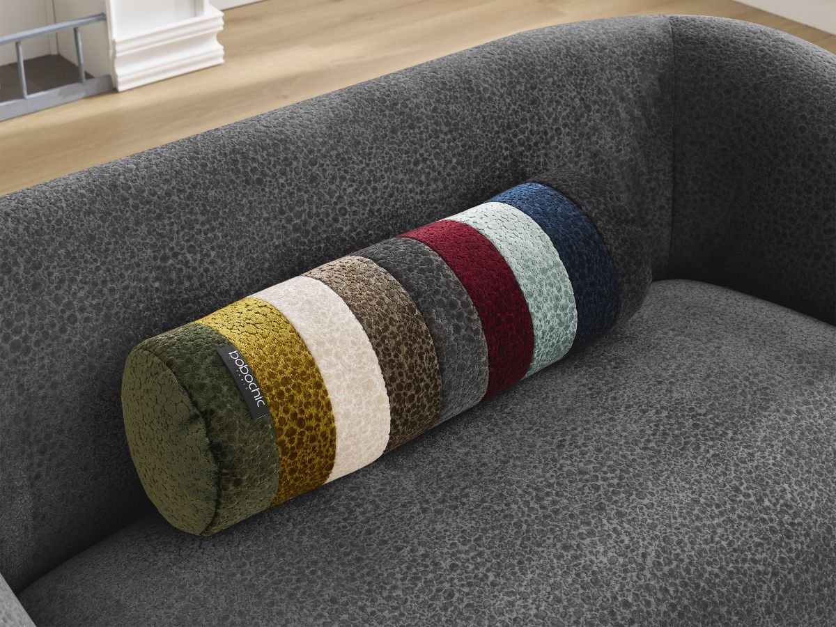 Bobochic Celine Sofa 2-Sitzer Strukturstoff Dunkelgrau