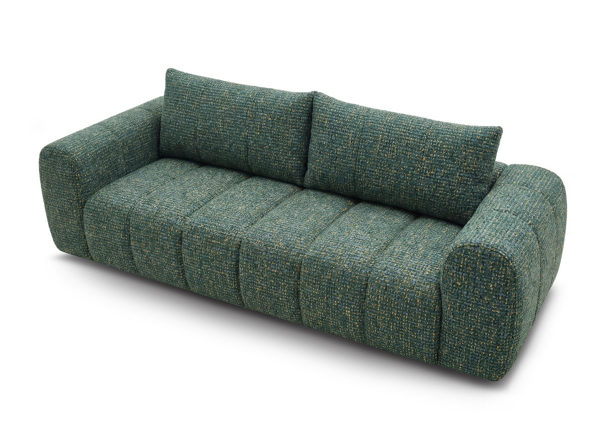 Bobochic Nesty Sofa 3-Sitzer Melange-Stoff Dunkelgrün