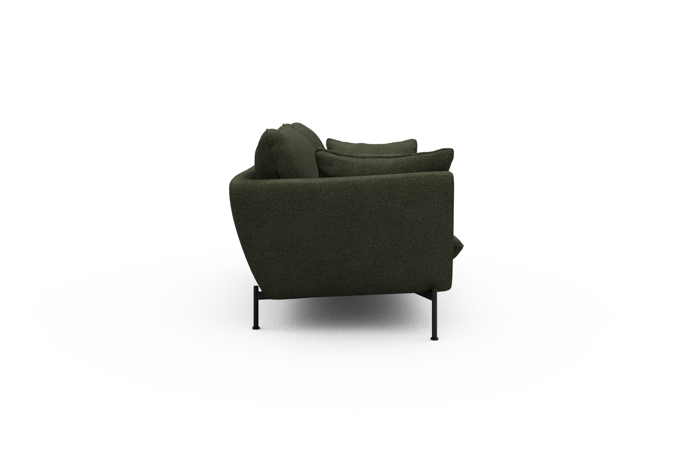 Sofa Anton 2-Sitzer Boucle-Forest-Green