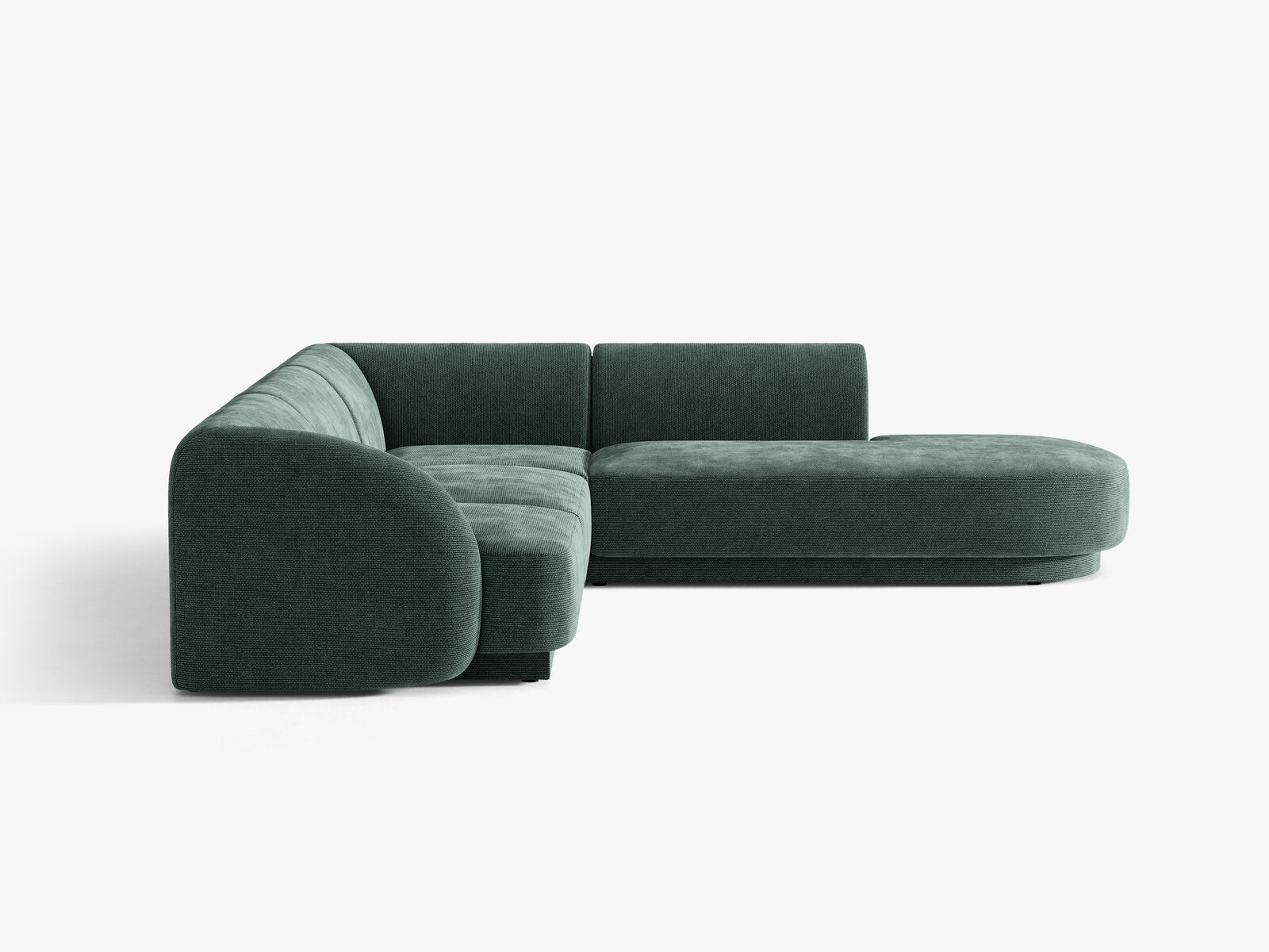 Micadoni Ecksofa Miley 6-Sitzer Rechts Chenille Haga Petrol