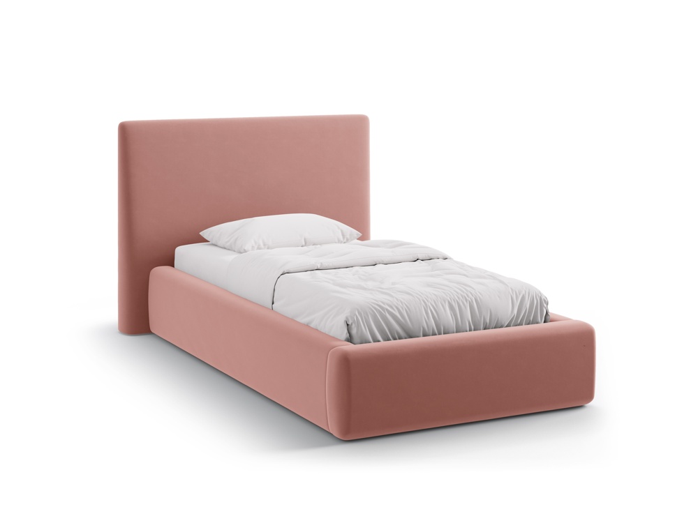 Cosmopolitan Design Stauraumbett mit Kopfteil Asti Samt Magic Velvet Rosa