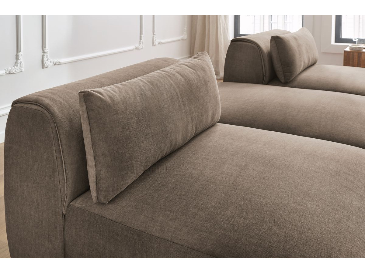 Bobochic Jeanne Sofa 3-Sitzer Samt Taupe