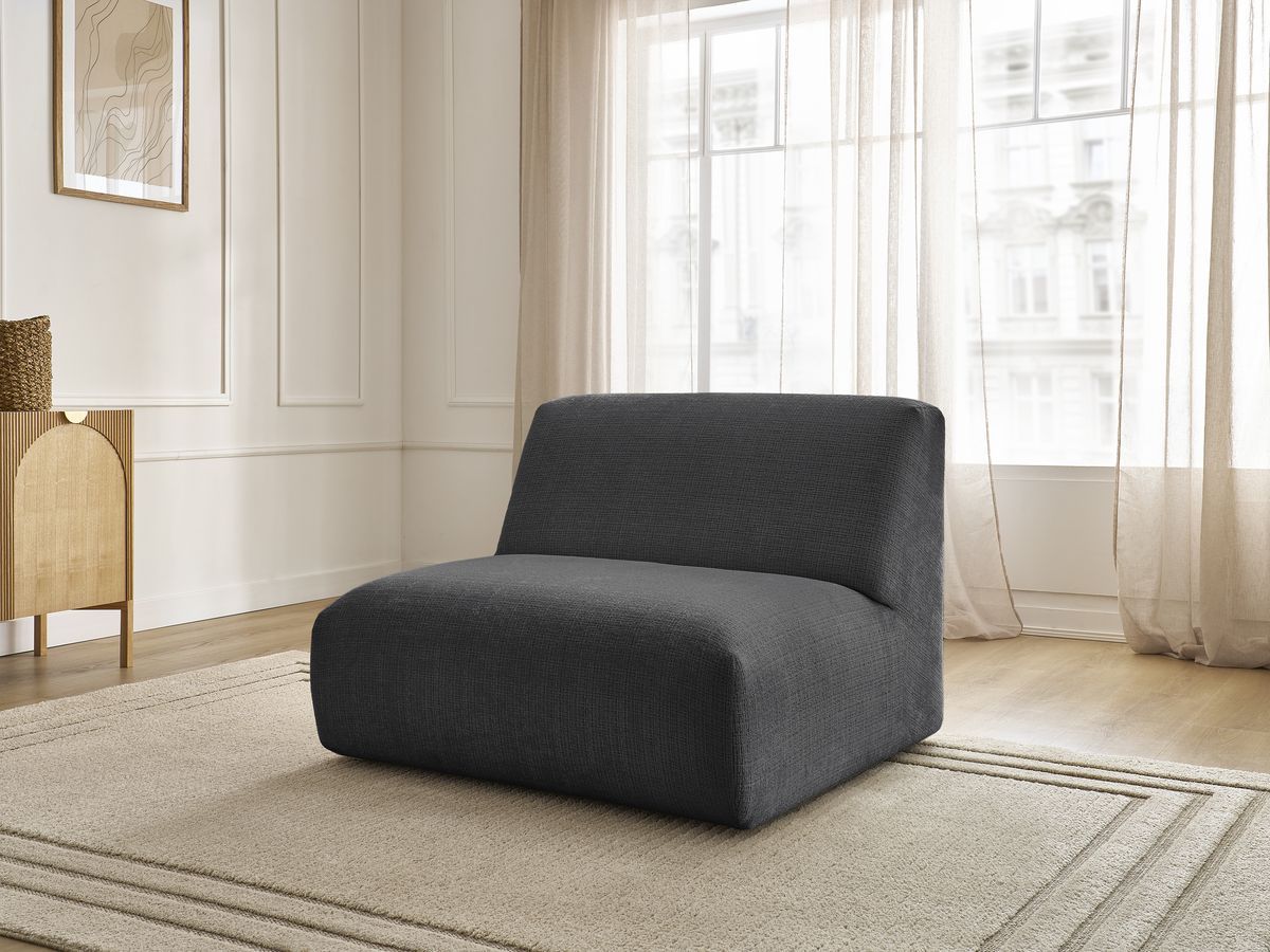 Bobochic Sirius Sofamodul 1-Sitzer Strukturstoff Schwarz