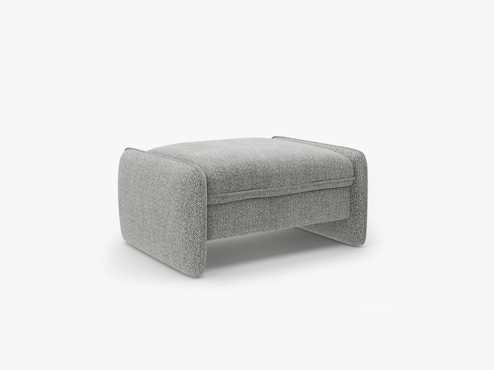 Micadoni Georgia Pouf Chenille Silencio Grau