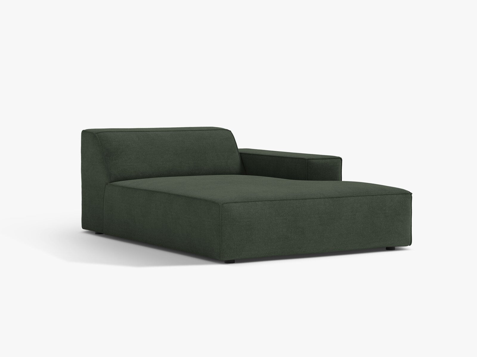 Micadoni Jodie Chaiselongue Rechts Strukturierter Stoff Liberty Moosgrün