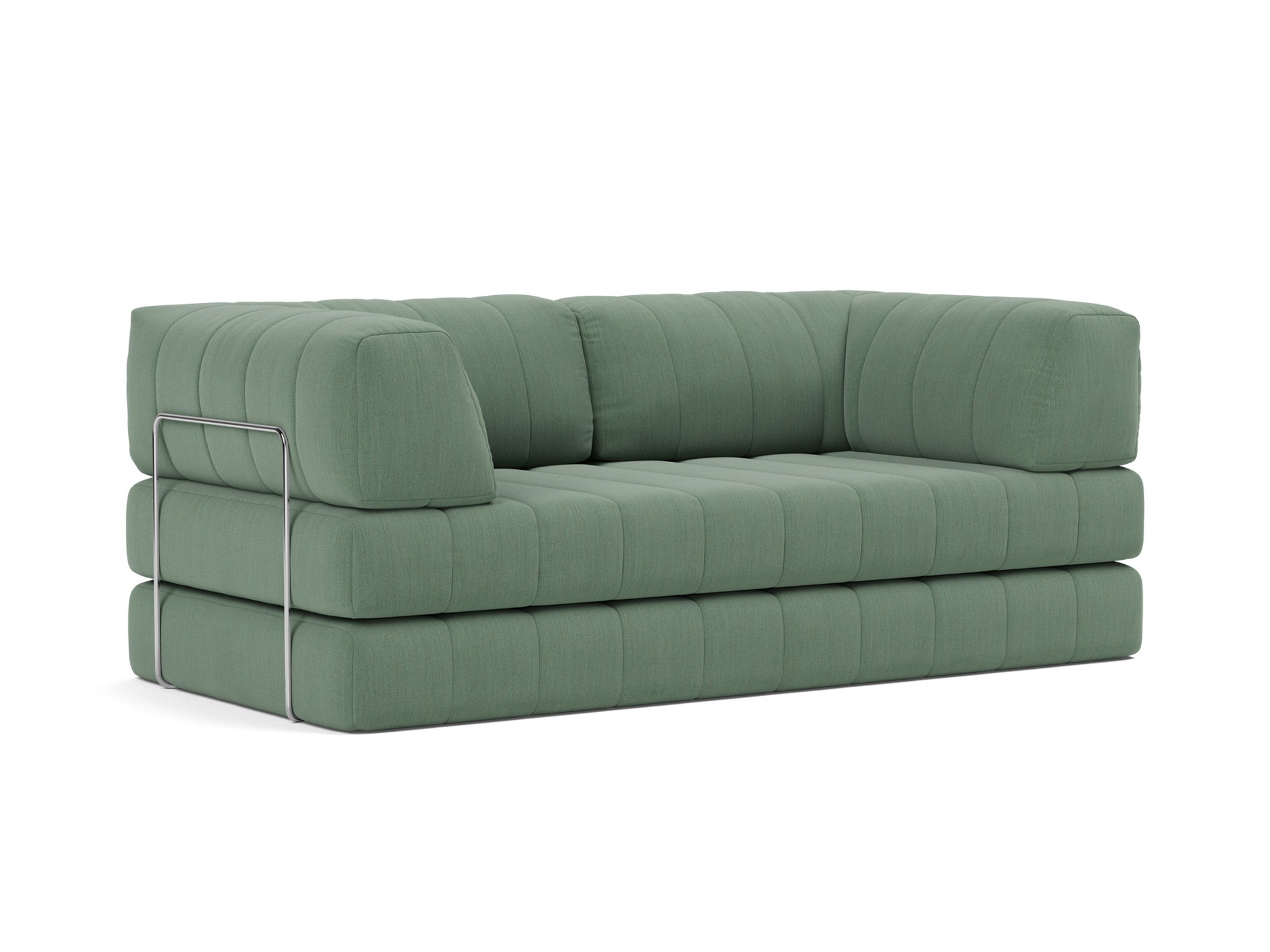 Schlafsofa CozyPad mit Armlehnen Flachgewebe Elegance 518-Green