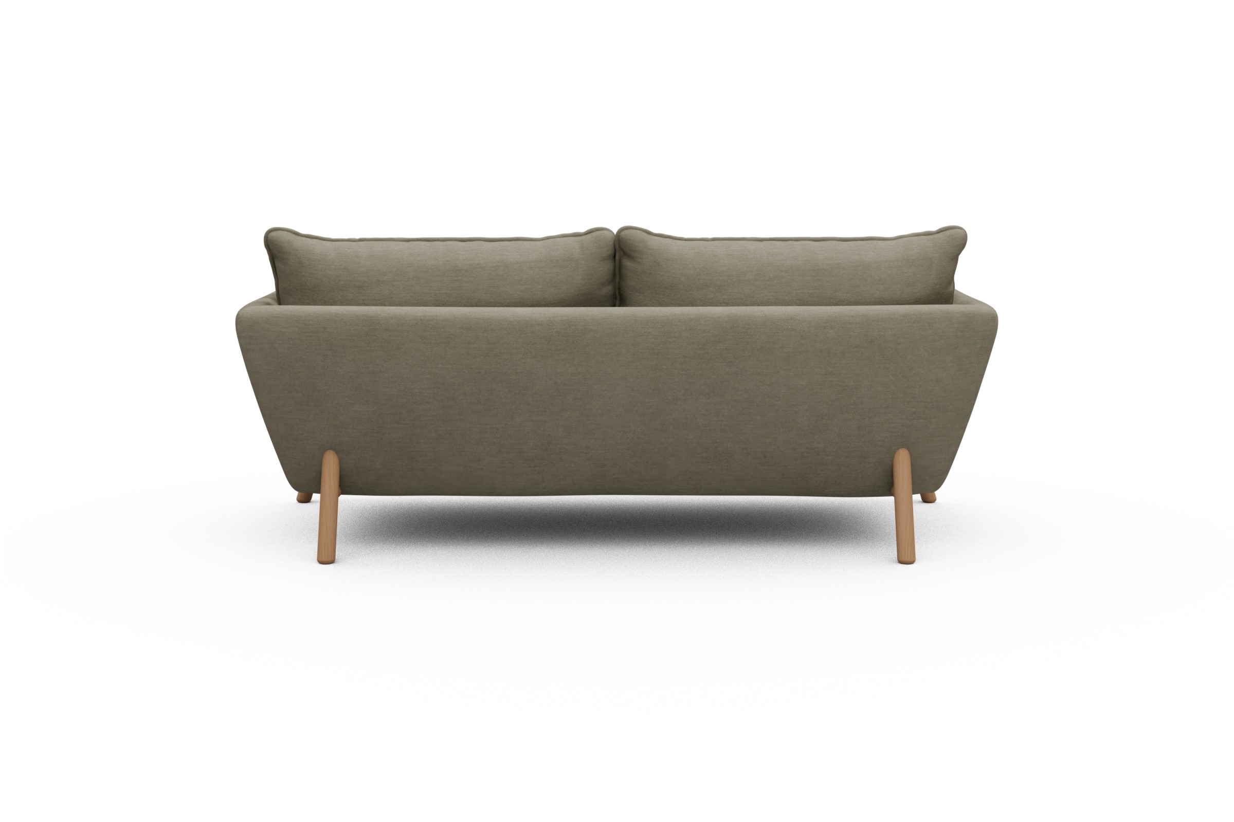 Sofa Emil PREMIUM 2-Sitzer Beinfarbe Eiche Natur Vivus-Dusty-Sand