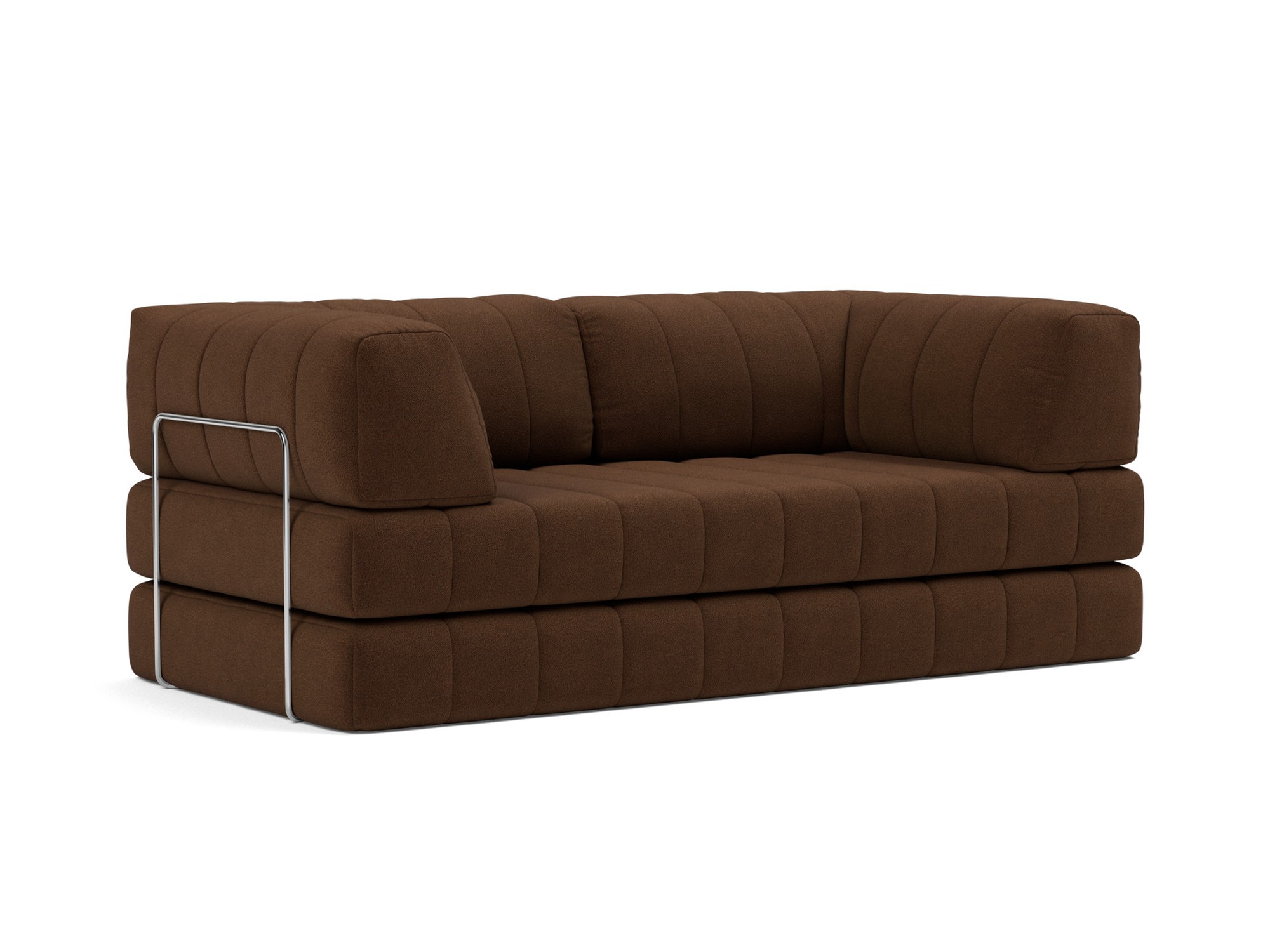 Schlafsofa CozyPad mit Armlehnen Strukturierter Stoff Taura 359-Cappuccino