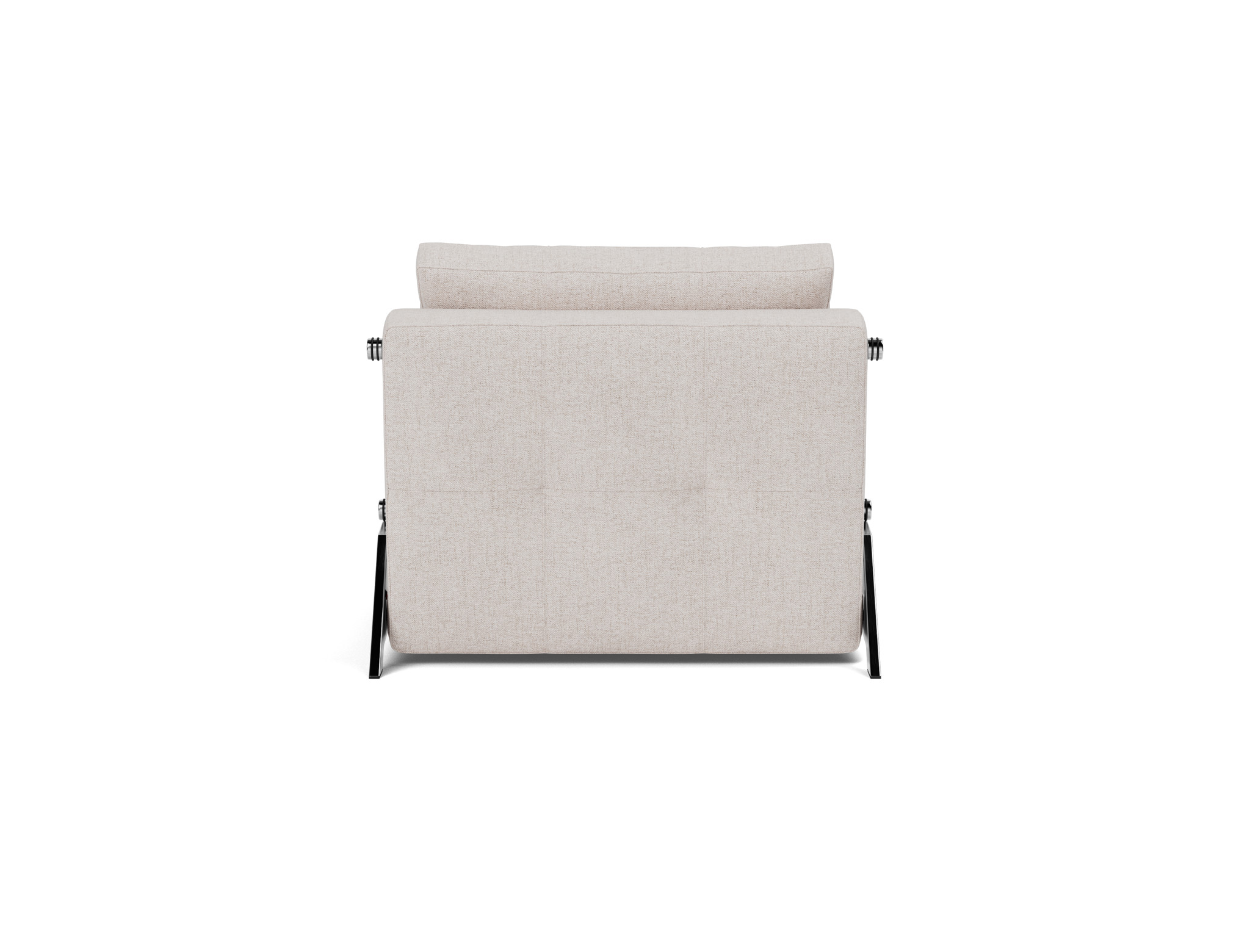 Schlafsessel Cubed 90 Strukturierter Stoff Weda 300-Weda-Sand Beine Chrom