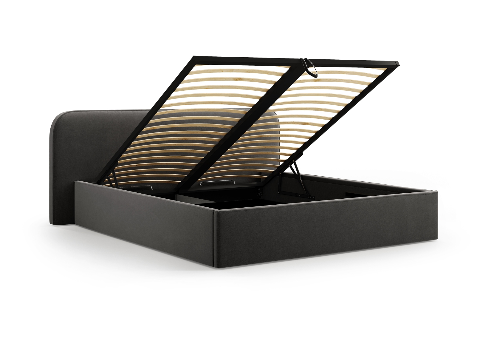 Micadoni Bett Elizabeth Samt Schwarz 180x200