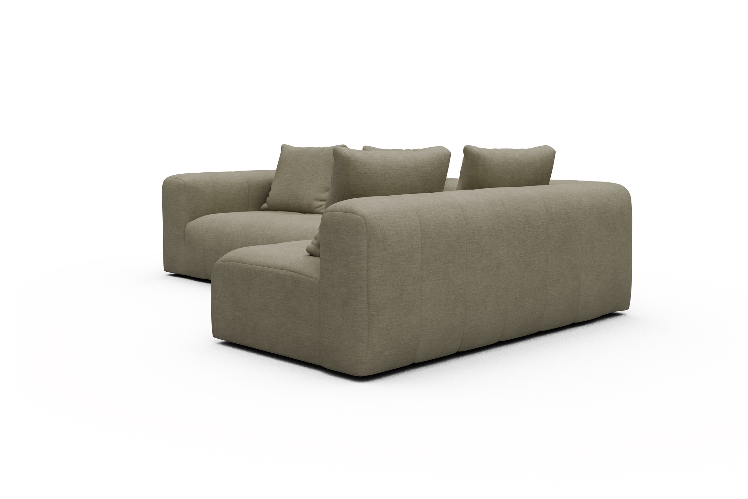 Ecksofa Hugo 2x 2,5-Sitzer Armlehne links Vivus-Dusty-Sand