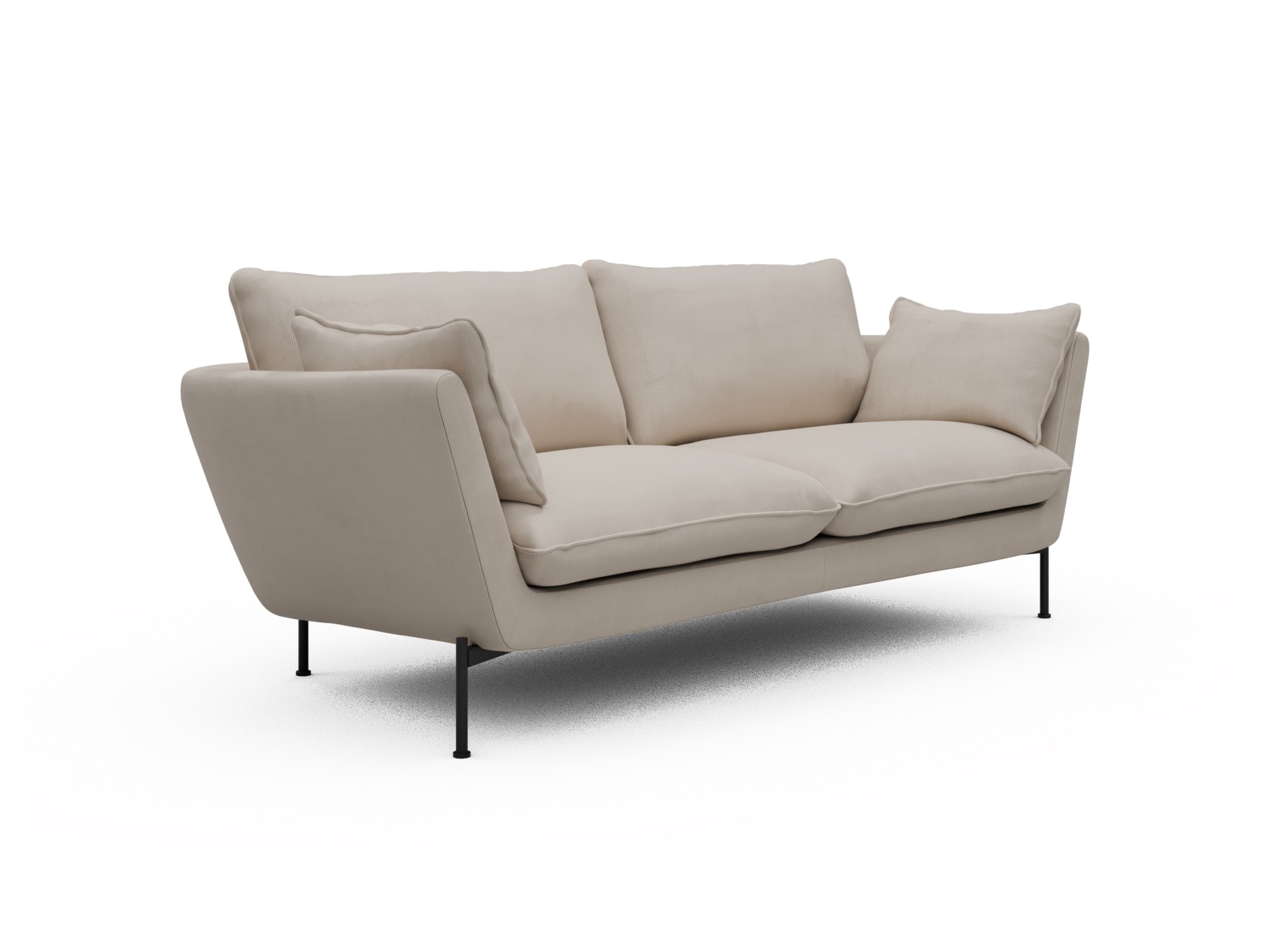 Skandi Home Sofa Anton 2-Sitzer Cordufine-Off-White moebelfaktor