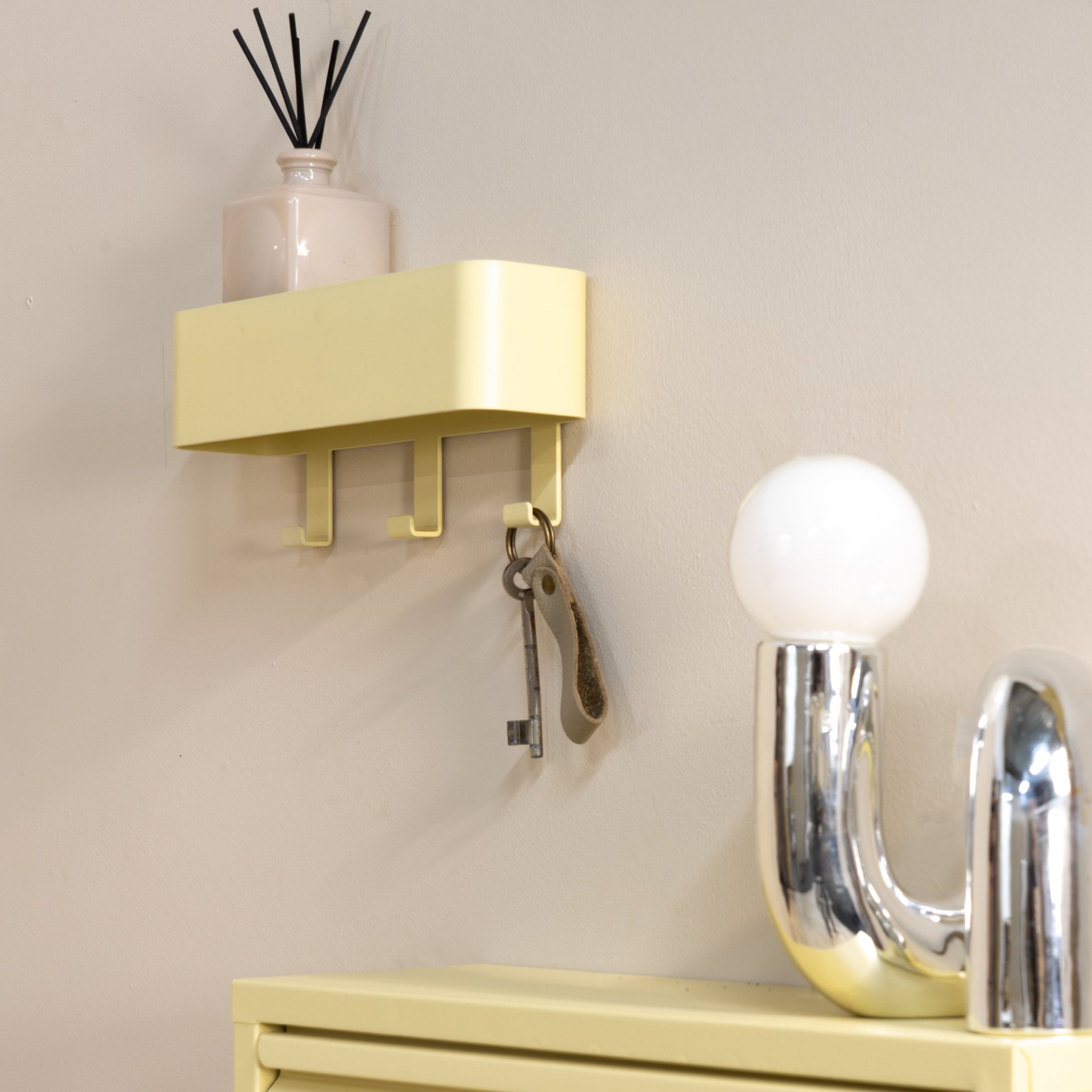 Spinder Design Wandgarderobe Dax Play 3 Butter Yellow