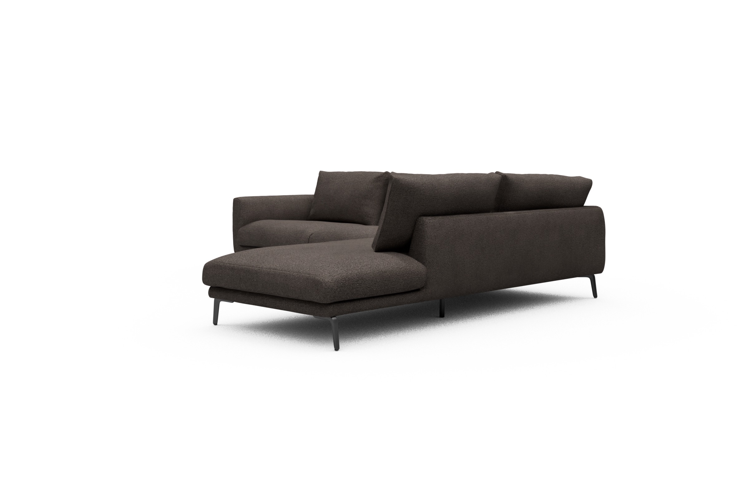 Ecksofa Karl Relax-Ecke rechts mit 2,5-Sitzer Boucle-Taupe