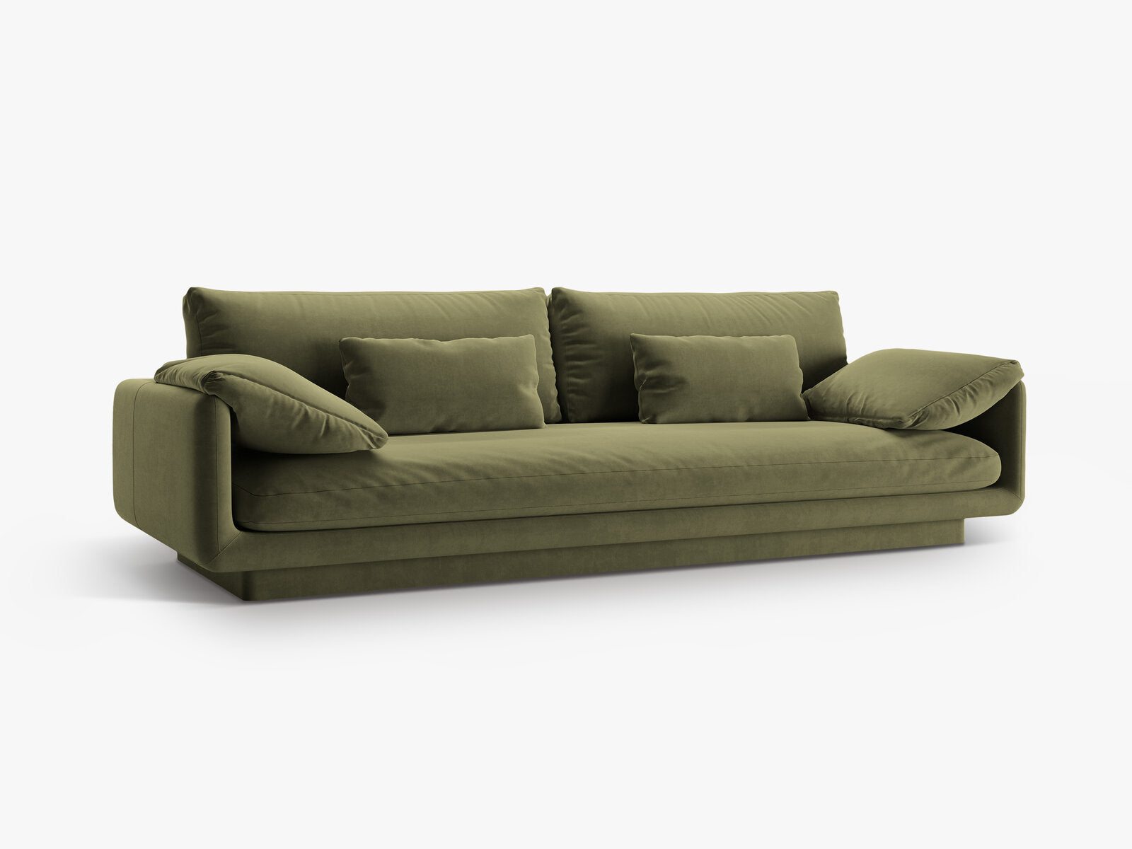 Micadoni Sofa Torino 4-Sitzer Samt Hellgrün