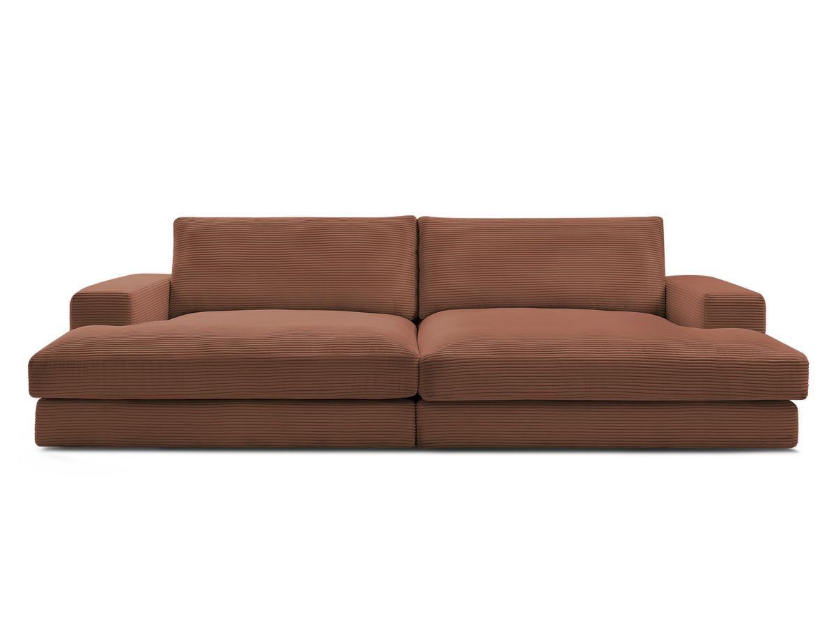 Bobochic Leonard Sofa 4-Sitzer 234 × 159 cm Cordsamt Orange
