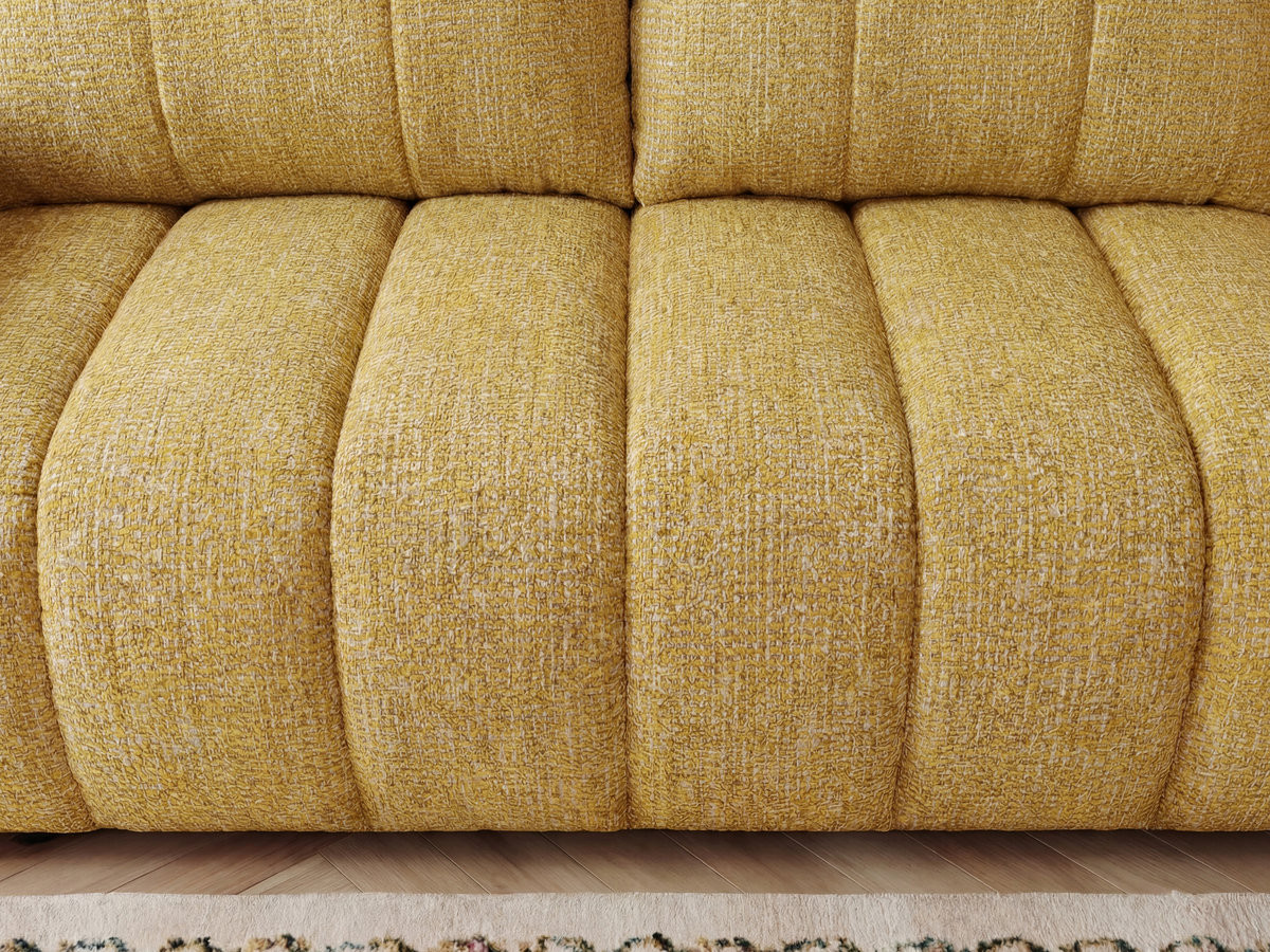 Bobochic Nesty Sofa 3-Sitzer Melange-Stoff Gelb