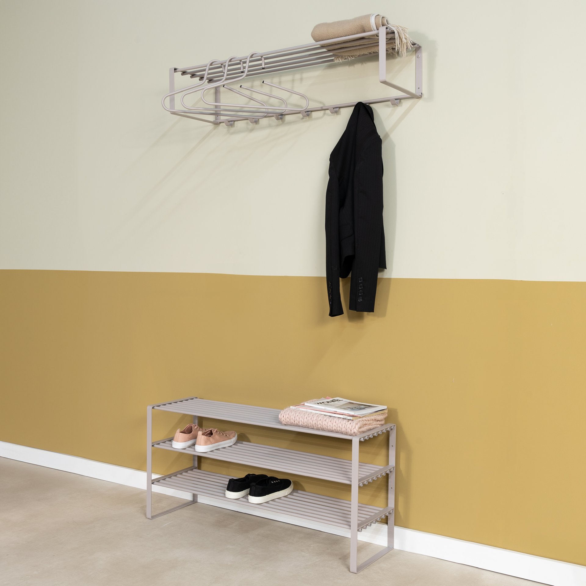 Spinder Design Schuhregal Rex SR 2 - 100 cm Silky Taupe