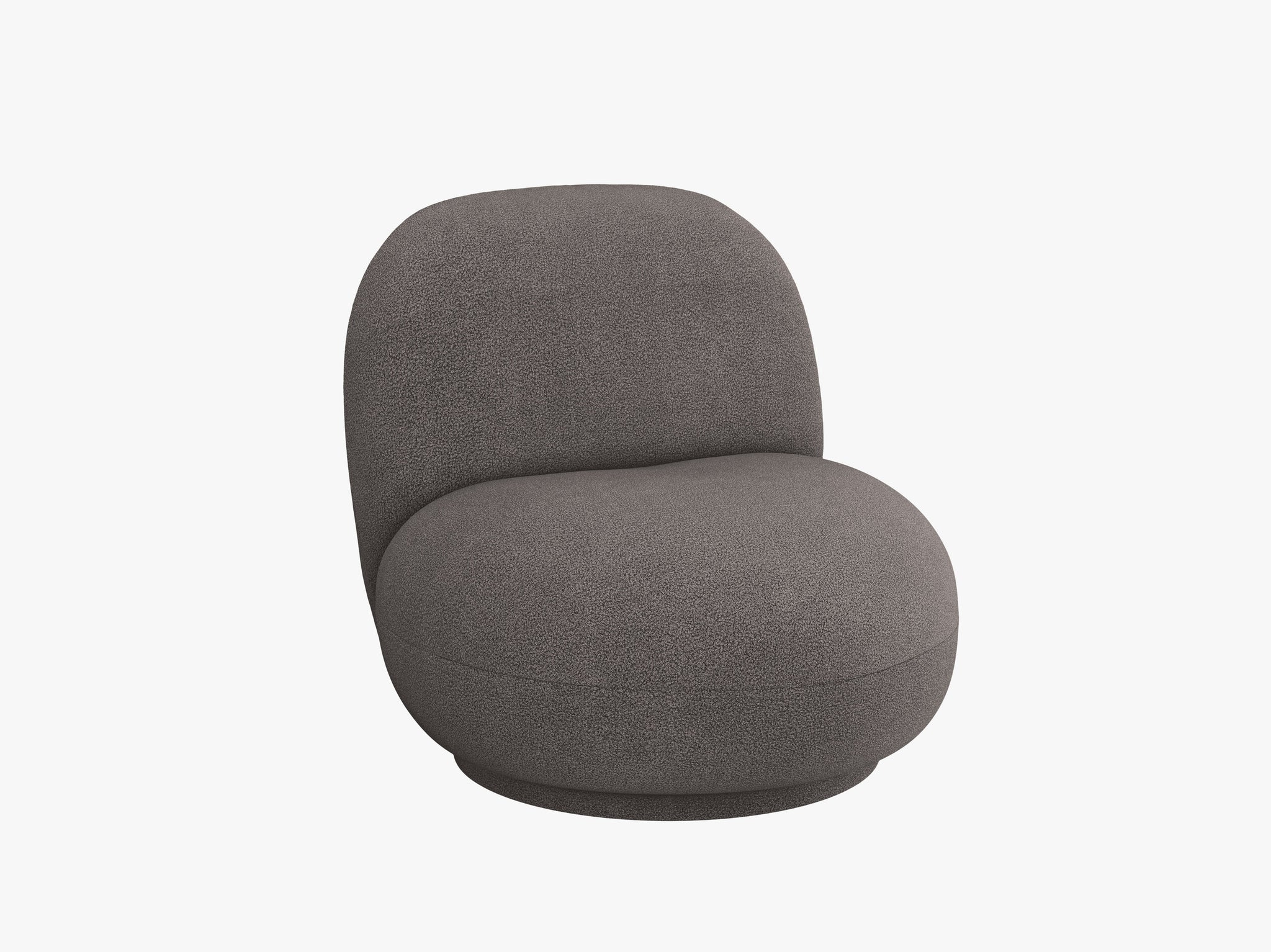Micadoni Drehbarer Sessel Chuck Boucle Grau
