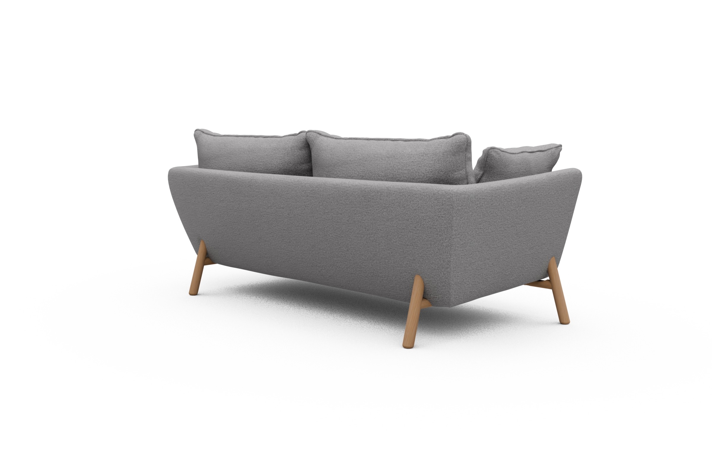Sofa Emil PREMIUM 2-Sitzer Beinfarbe Eiche Natur Sama-Grey