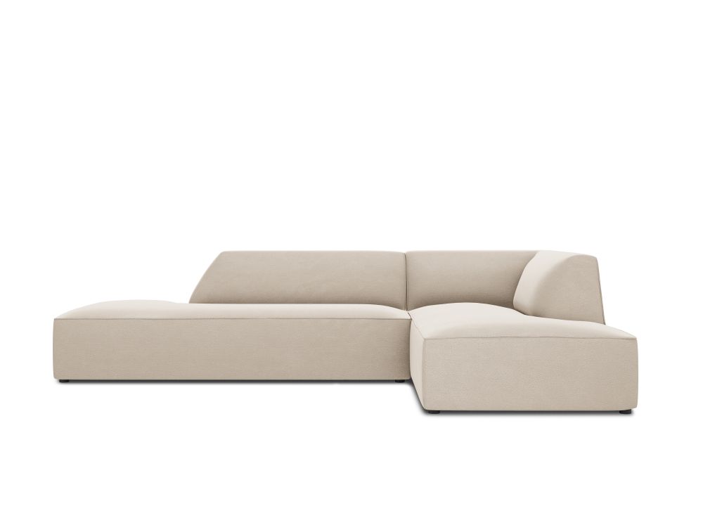 Cosmopolitan Design Ecksofa Siena 4-Sitzer offen Samt Salvador Beige Rechts