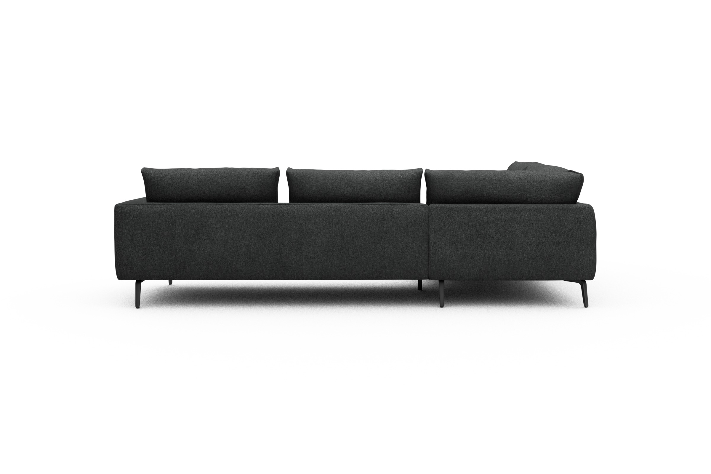 Ecksofa Karl Relax-Ecke links mit 2,5-Sitzer Boucle-Charcoal